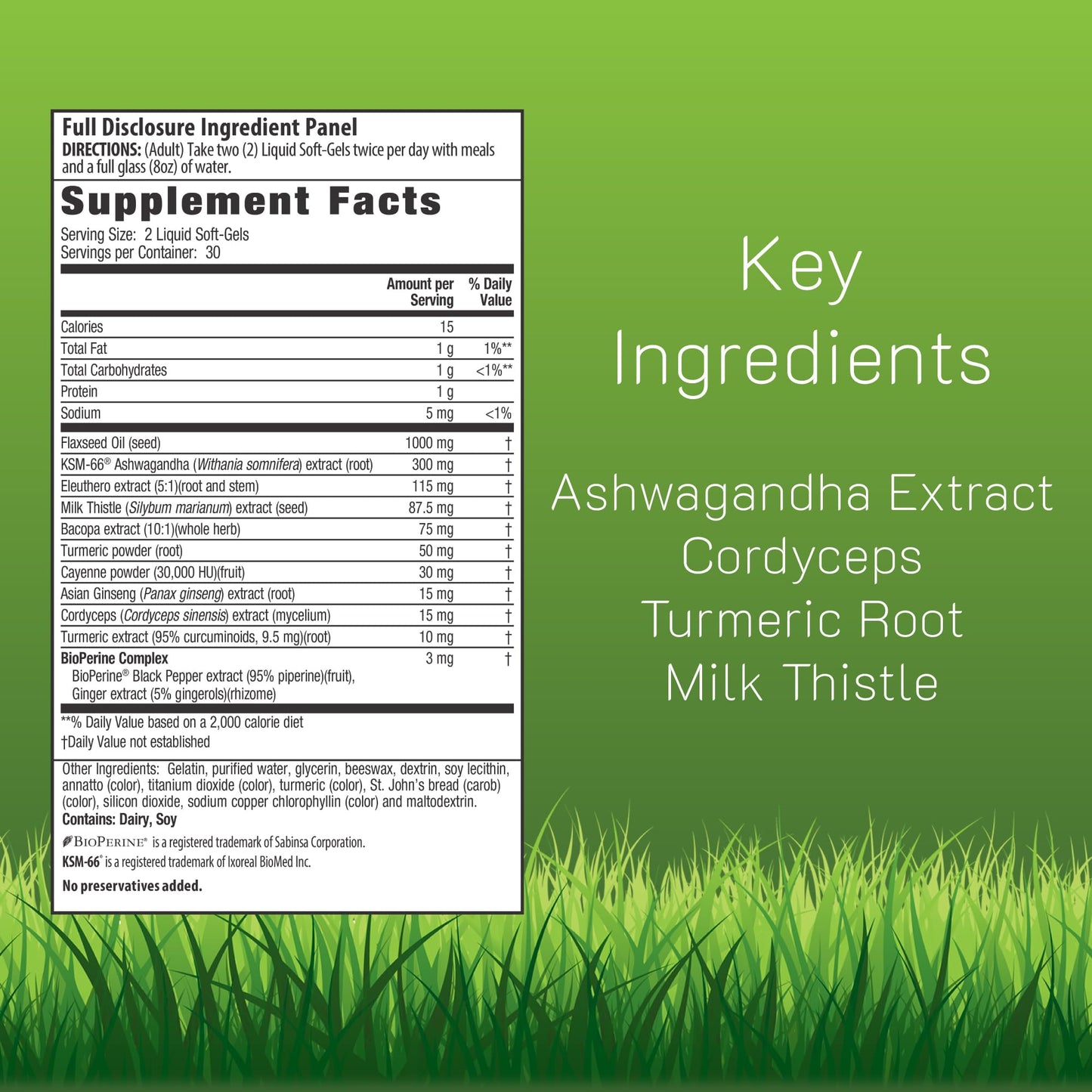 Irwin Naturals Ashwagandha Mind & Body Support Softgel 1 Count