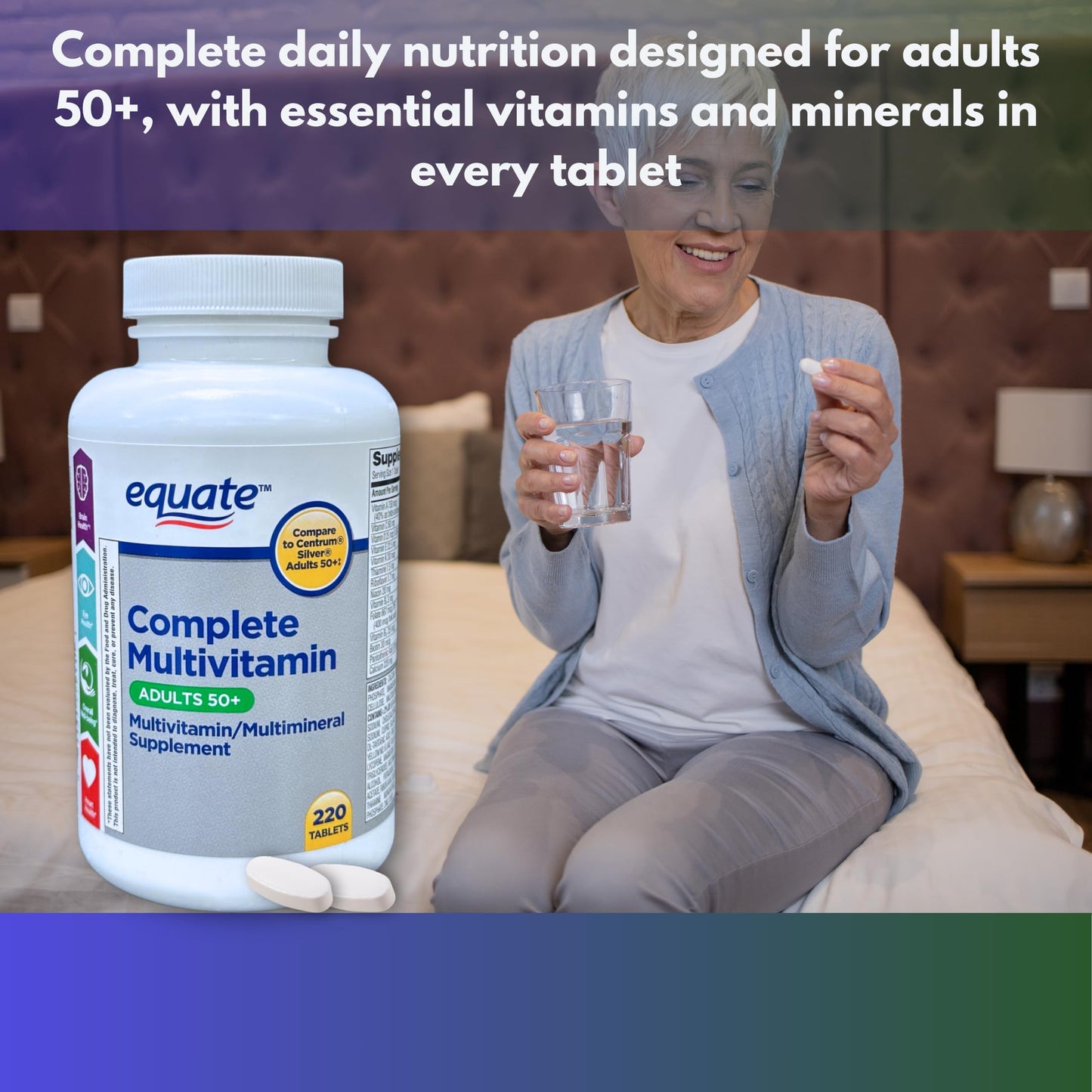 FUSION SHOP STORE Multivitamin Multimineral for Adults 50+ 220 Tablets