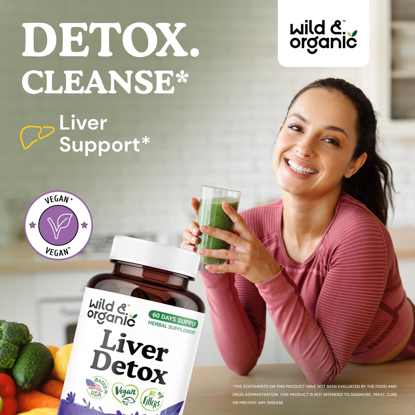 Wild & Organic Liver Detox Capsules 120 Capsules