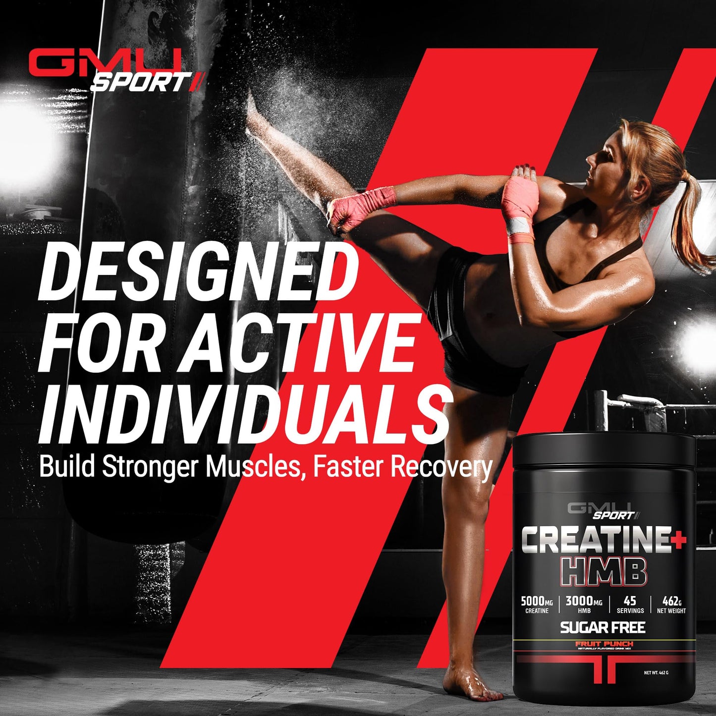 GMU SPORT Creatine HMB Powder 45 Servings 1.03 lb