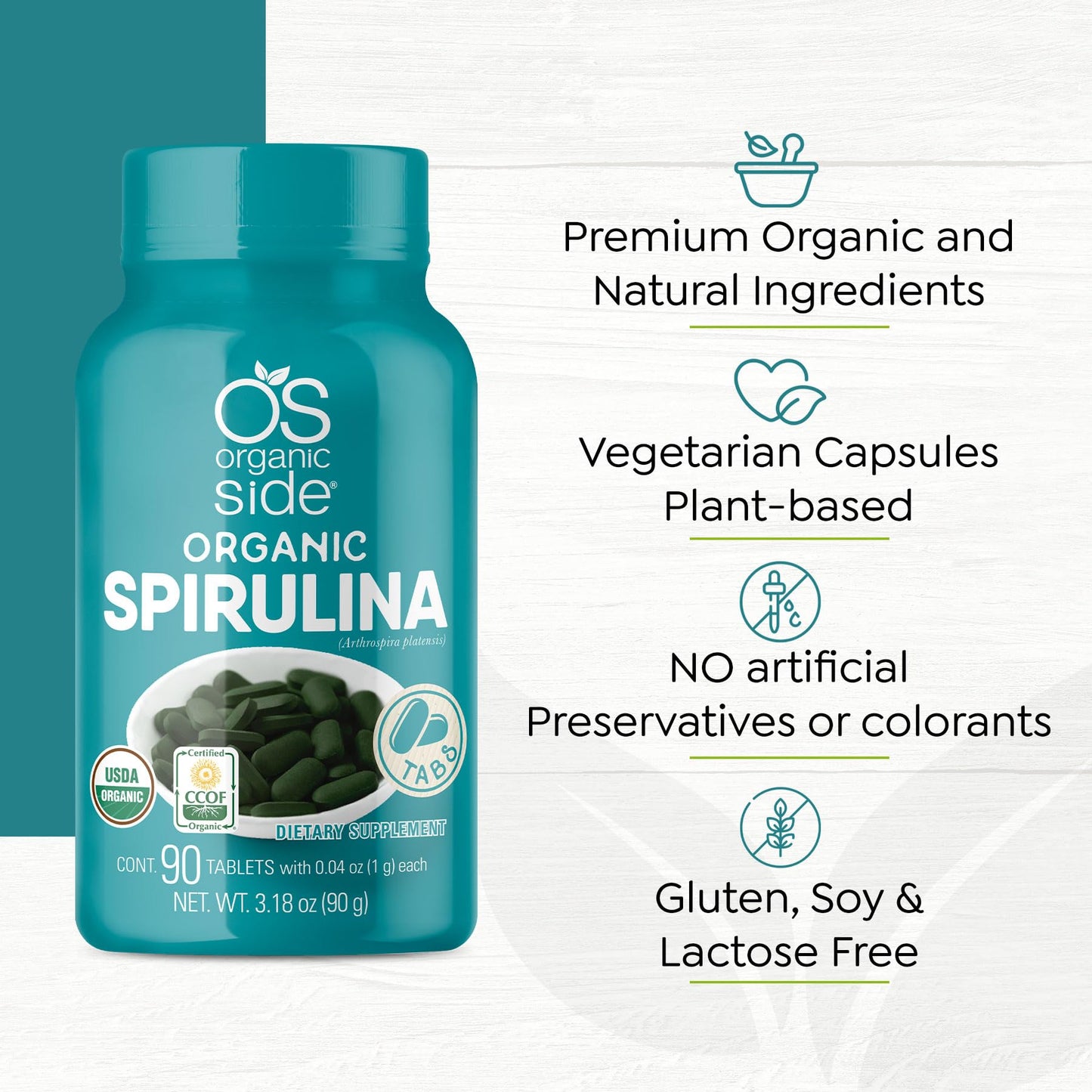 OS Organic Side Spirulina Tablets 3.1
