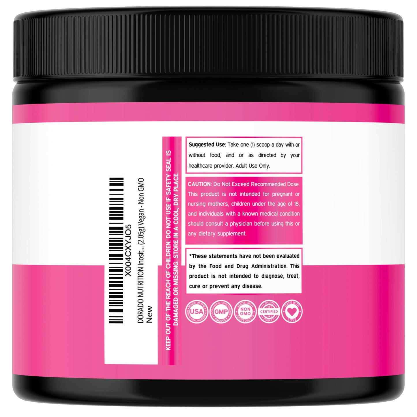 DORADO NUTRITION Myo-Inositol & D-Chiro Inositol Supplement Powder, 2.17 Ounce