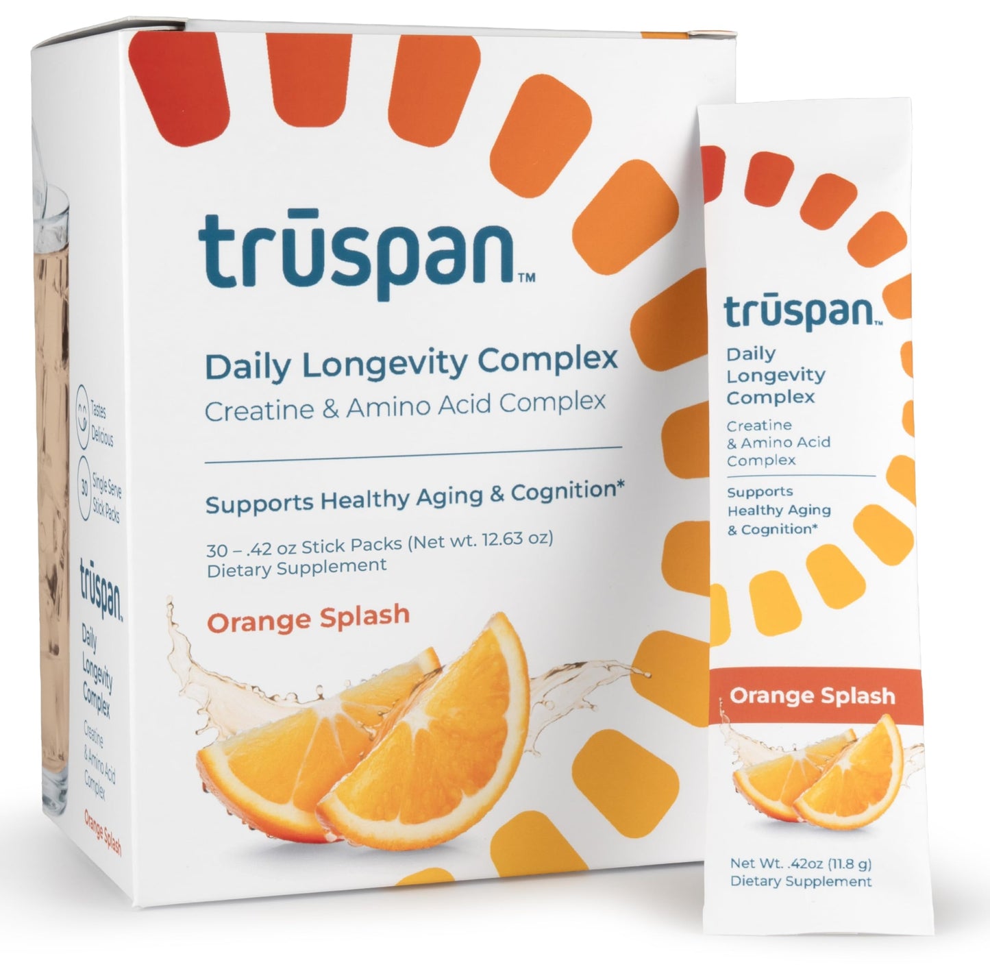 TRŪSPAN Creatine Monohydrate Powder Packets for Men Women, Sugar Free, 12.6 Ounces