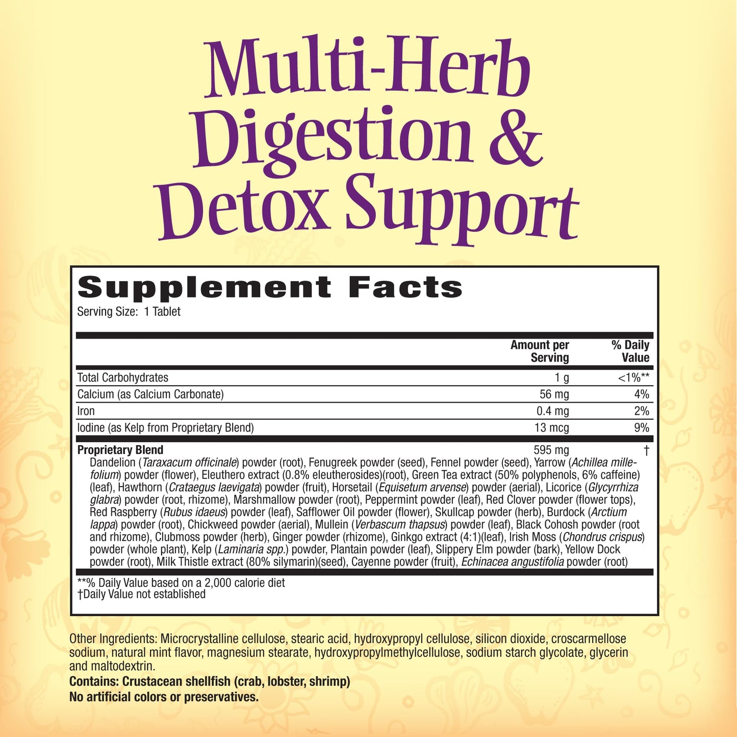 Nature's Secret Multi-Herb Digestion & Detox Support Tablets 825
