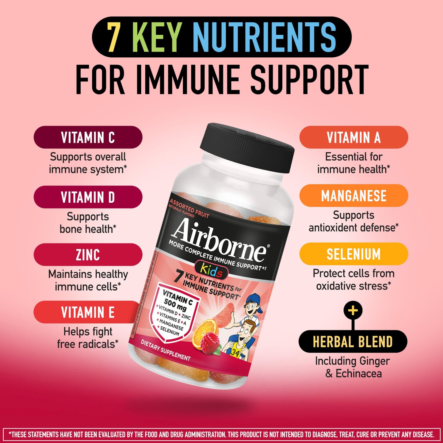 Airborne Kids Immune Support Gummies, 42 Count