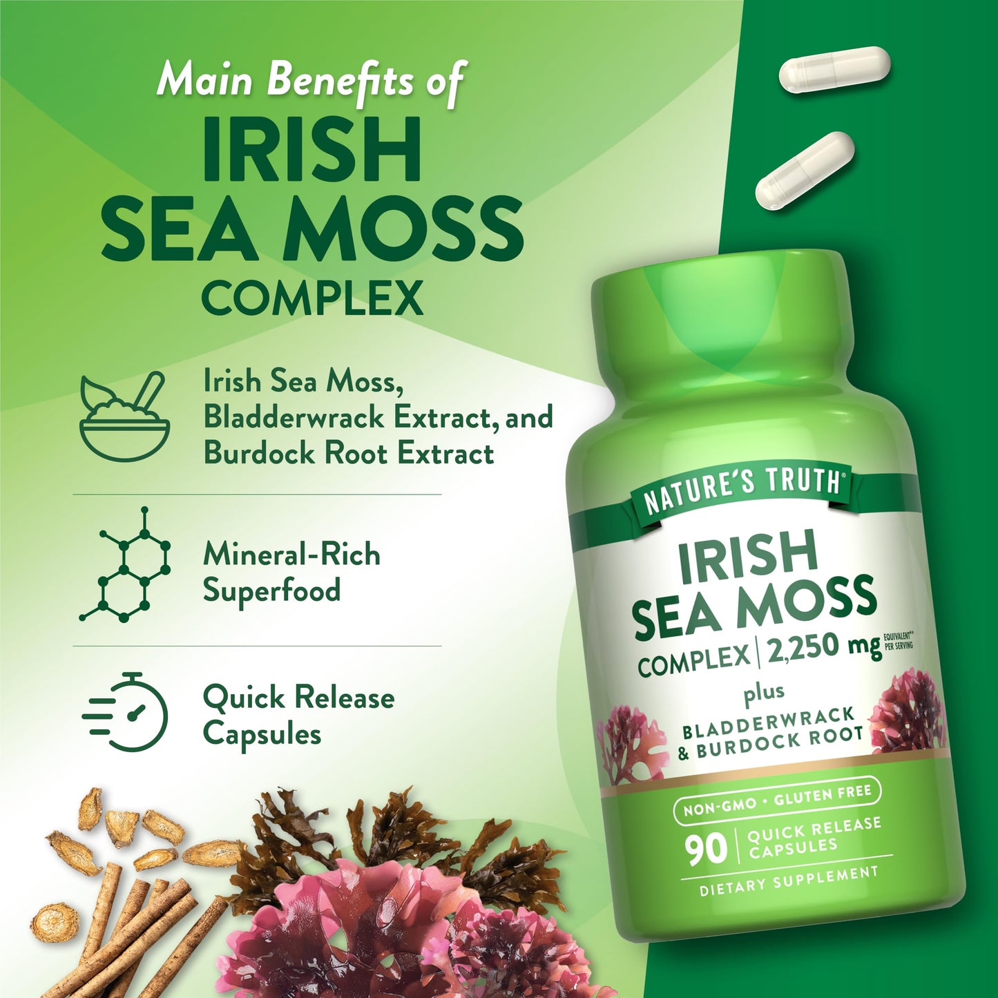 Nature's Truth Irish Sea Moss 90 Capsules