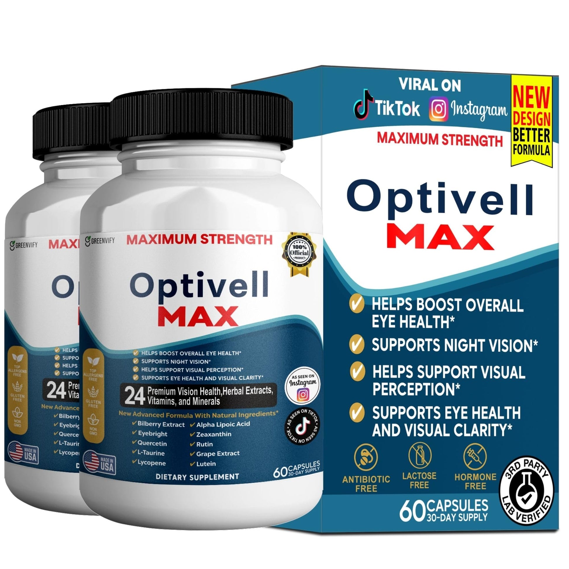 GREENVIFY Optivell MAX Eye Health Supplement Capsule 60 Capsules