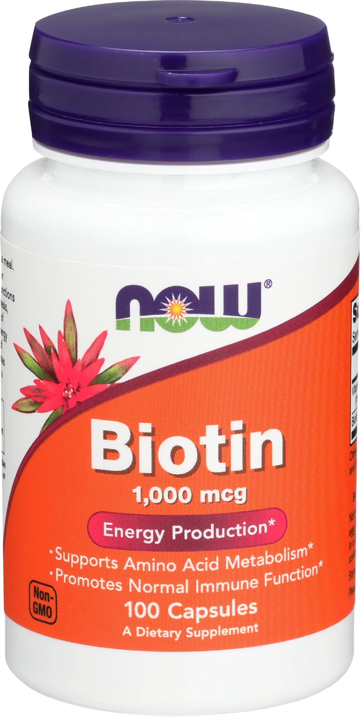 NOW Foods Biotin 1000 MCG Capsule, 100 Capsules
