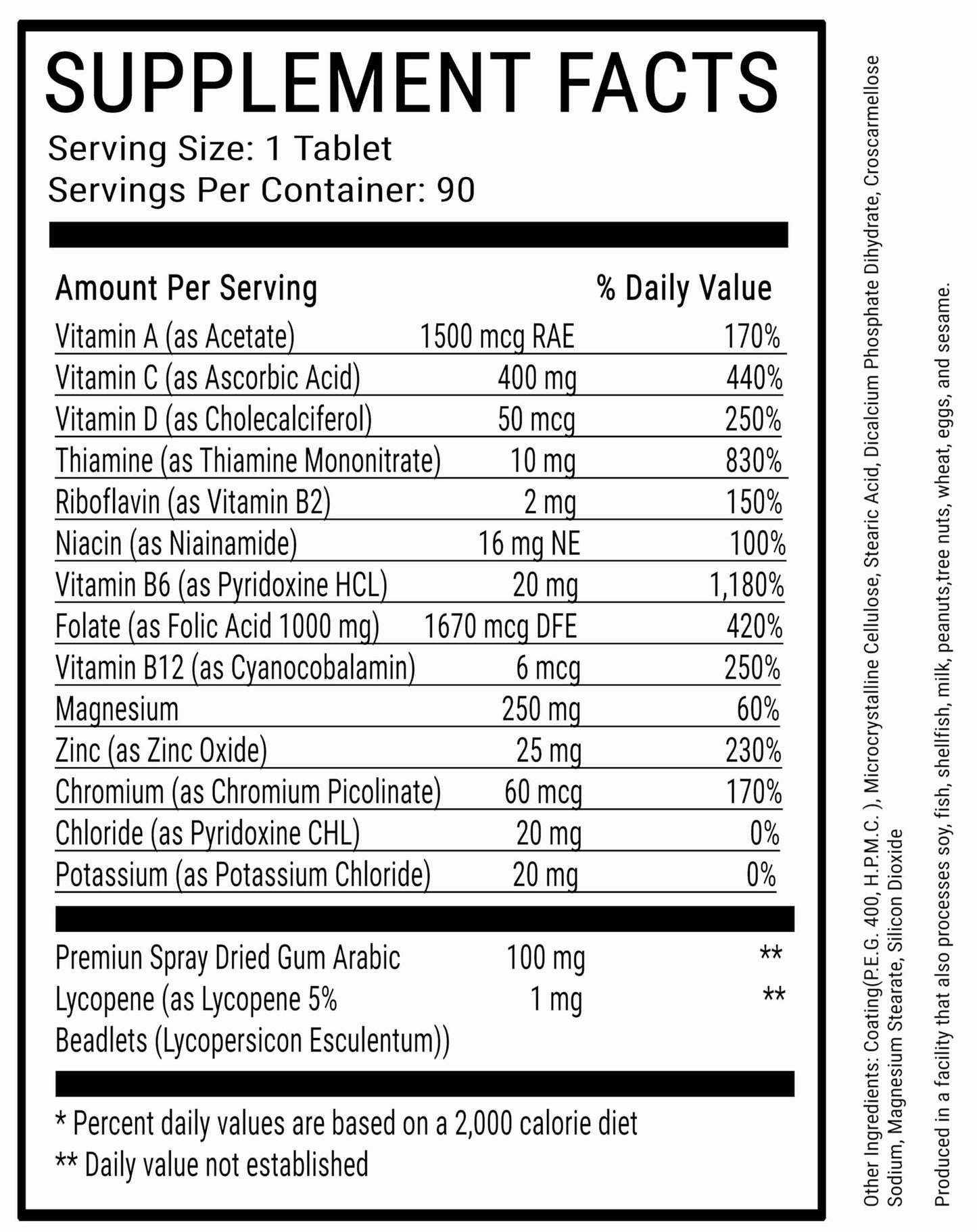 GNetX Sequence Multivitamins for African American Men, 90 Tablets
