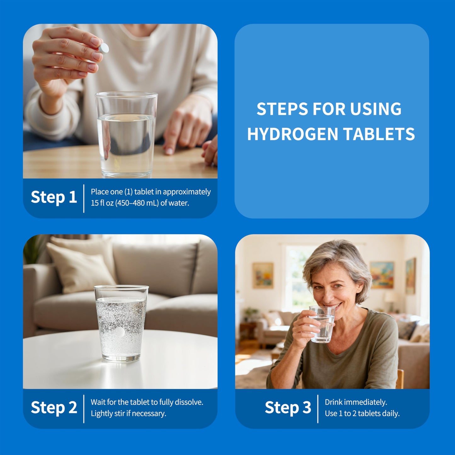 Vitarevive Hydrogen Water Tablets 120 Count
