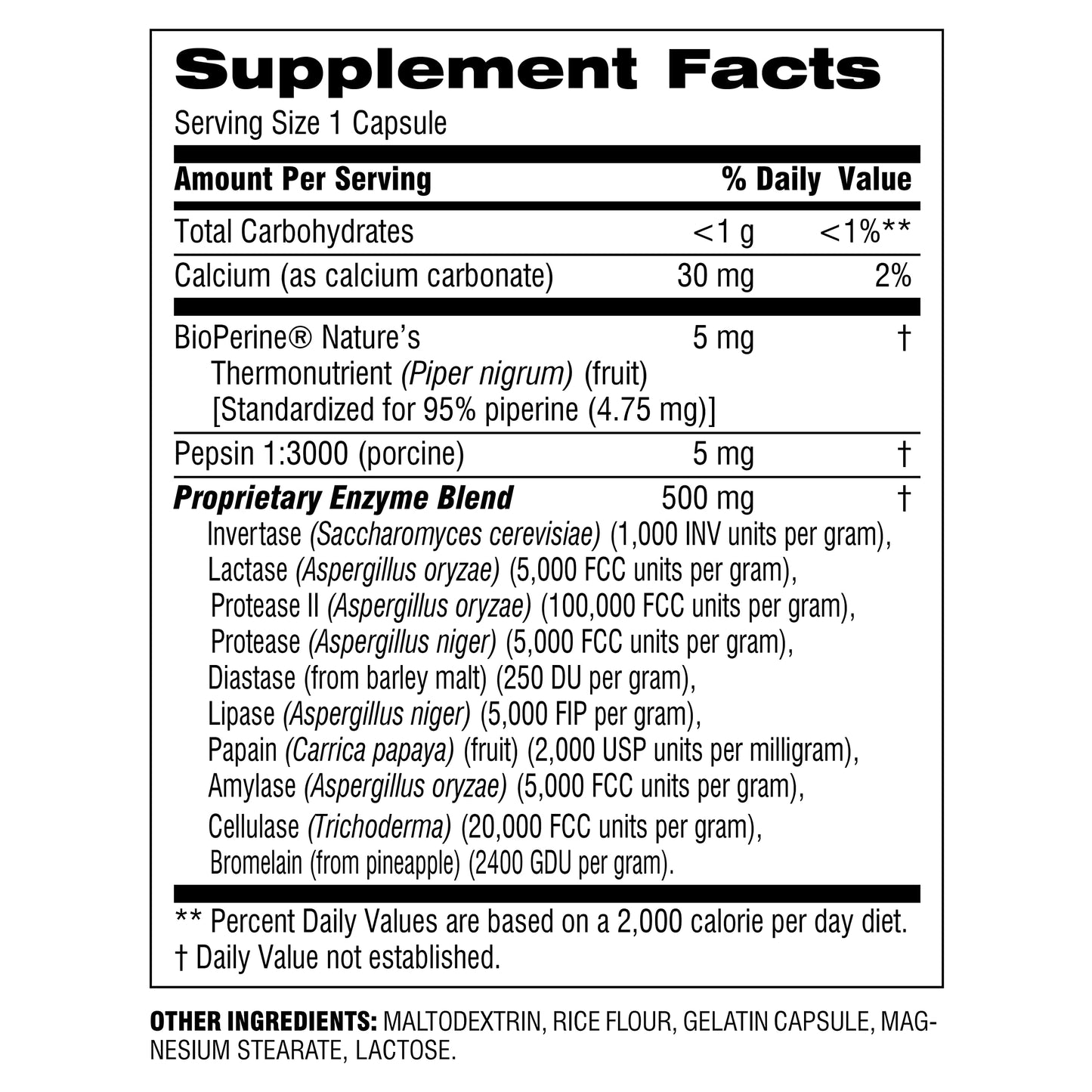 Botanic Choice Digestive Enzyme Complex Capsule 90 Count