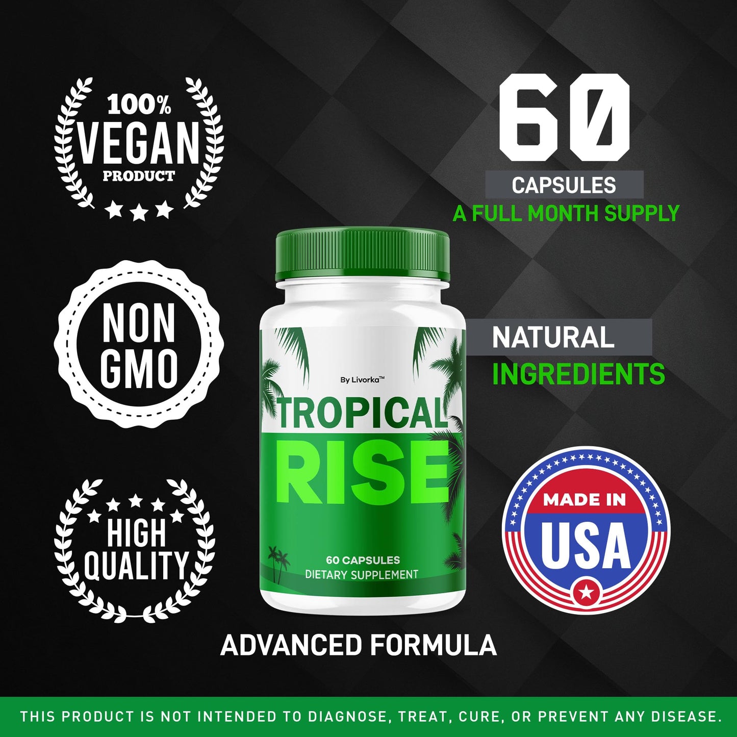 LIVORKA Tropical Rise for Men Capsules, 180 Capsules