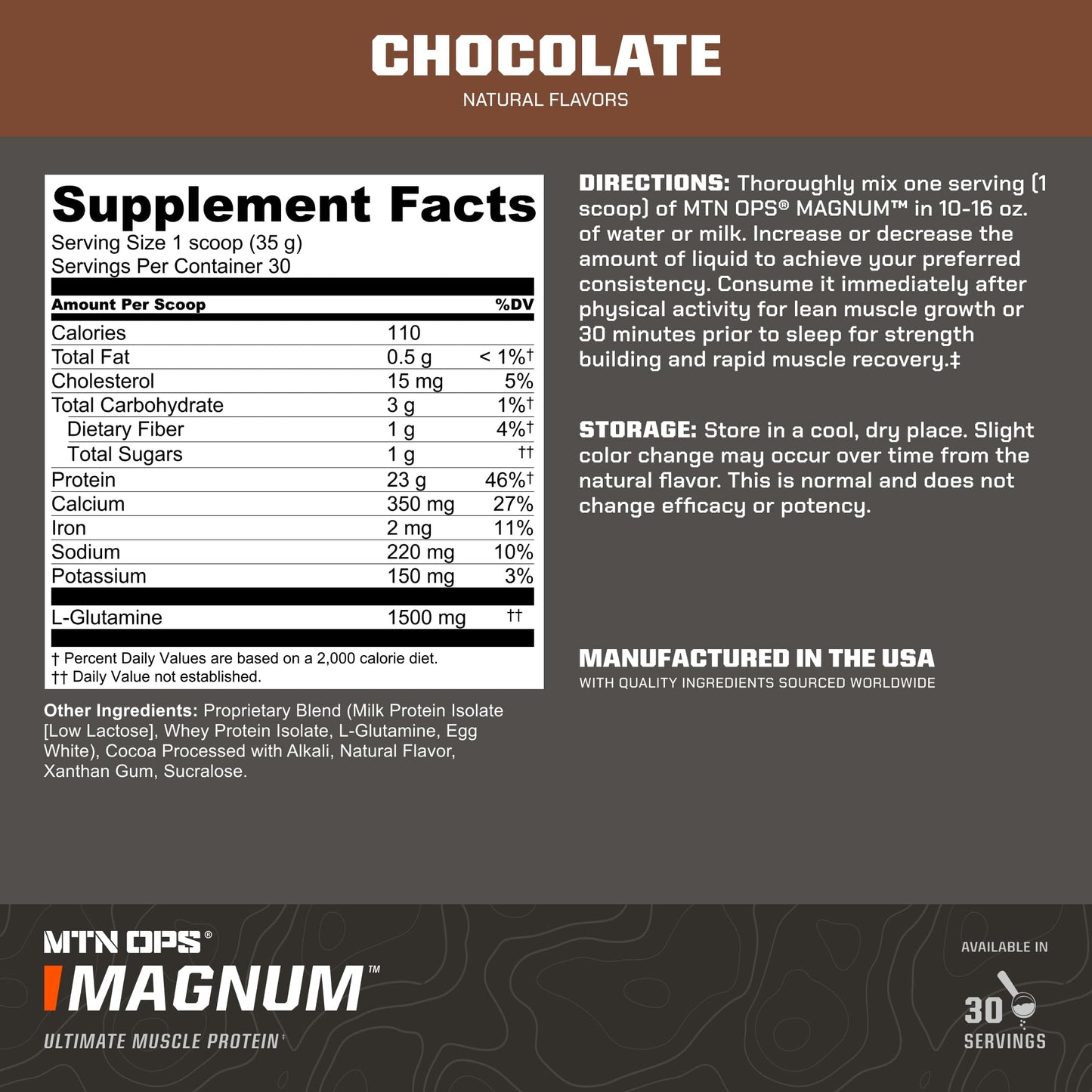 MTN OPS Magnum Whey Protein Powder 33.1 Servings