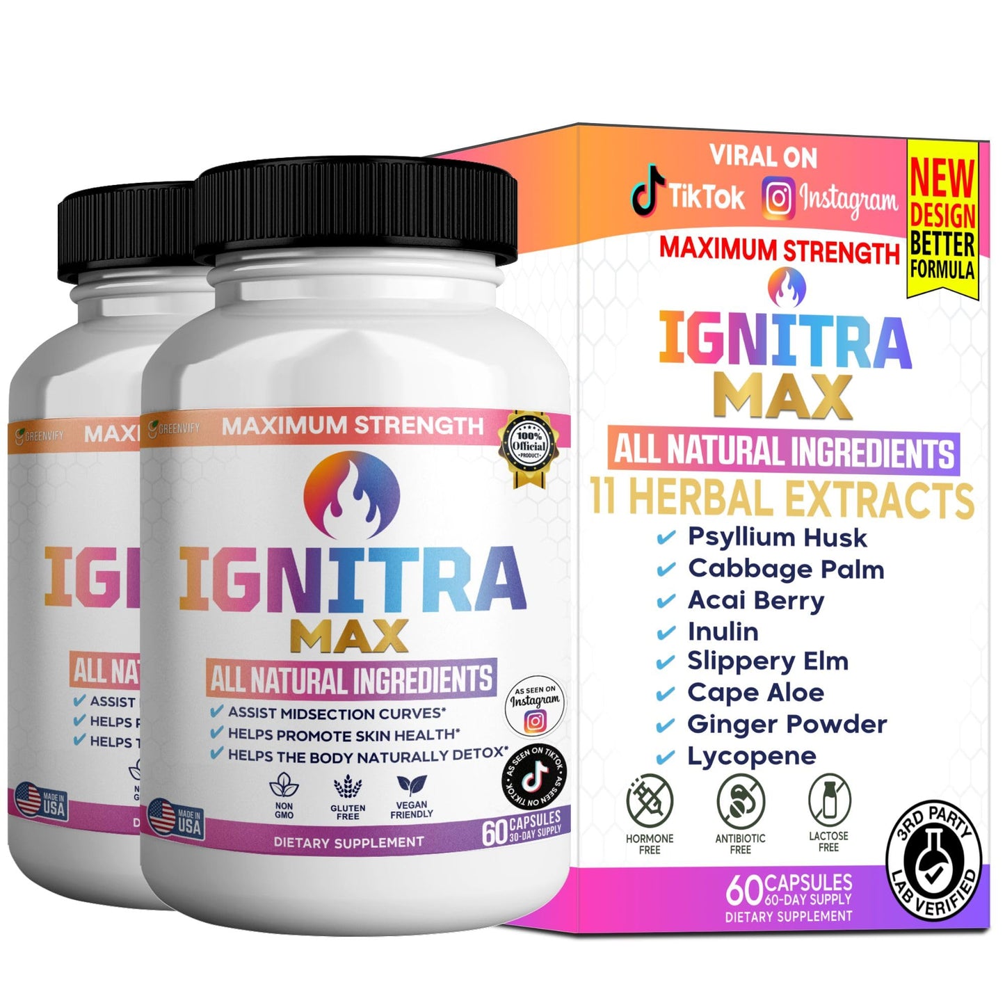 GREENVIFY Ignitra Max Dietary Supplement 60 Capsules