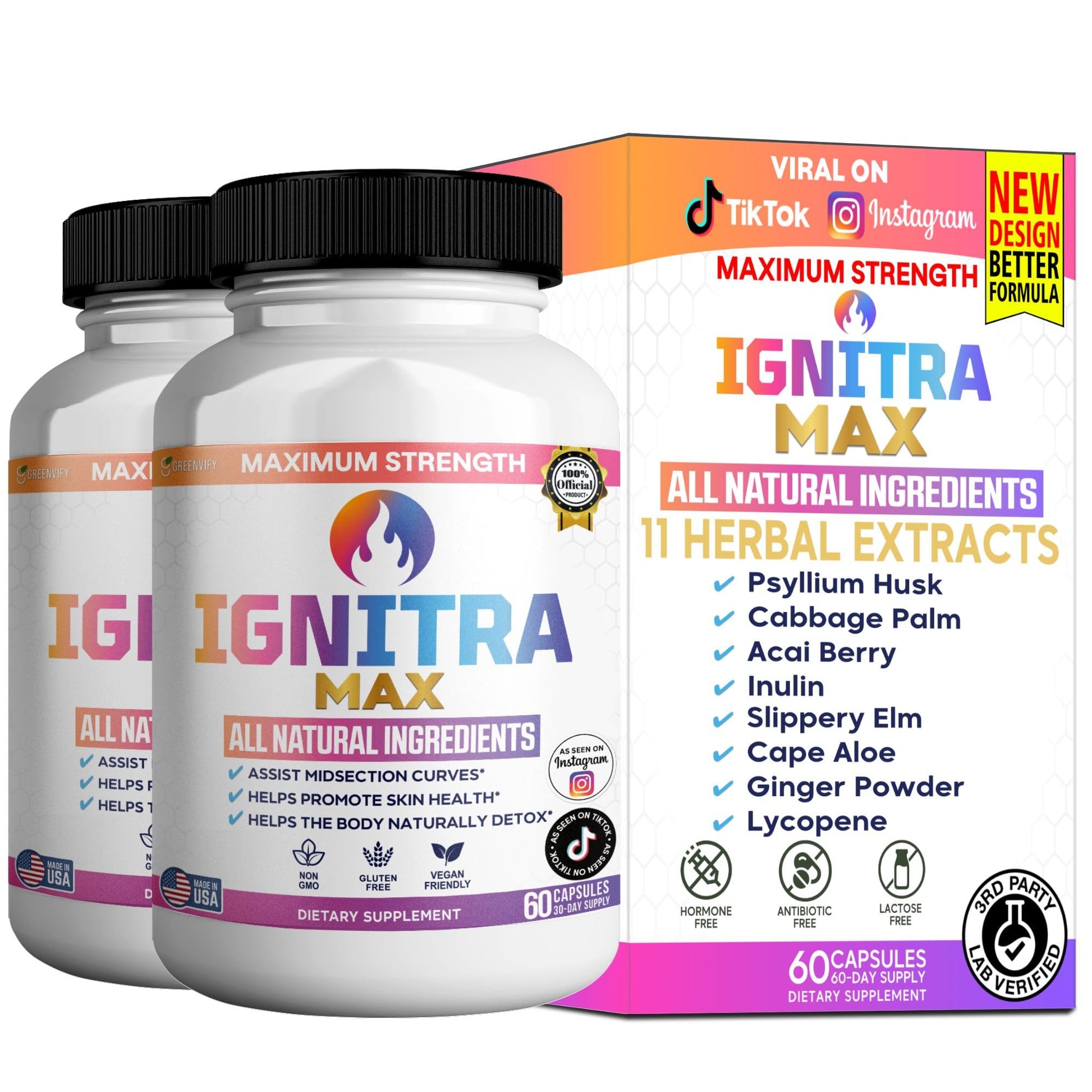 GREENVIFY Ignitra Max Dietary Supplement 60 Capsules