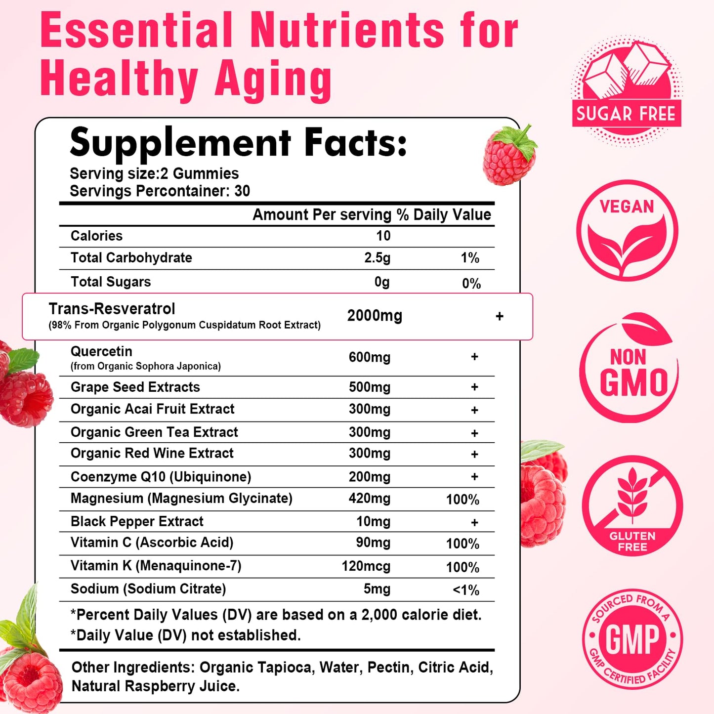 Sijigood Organic Resveratrol Gummies 60 Count
