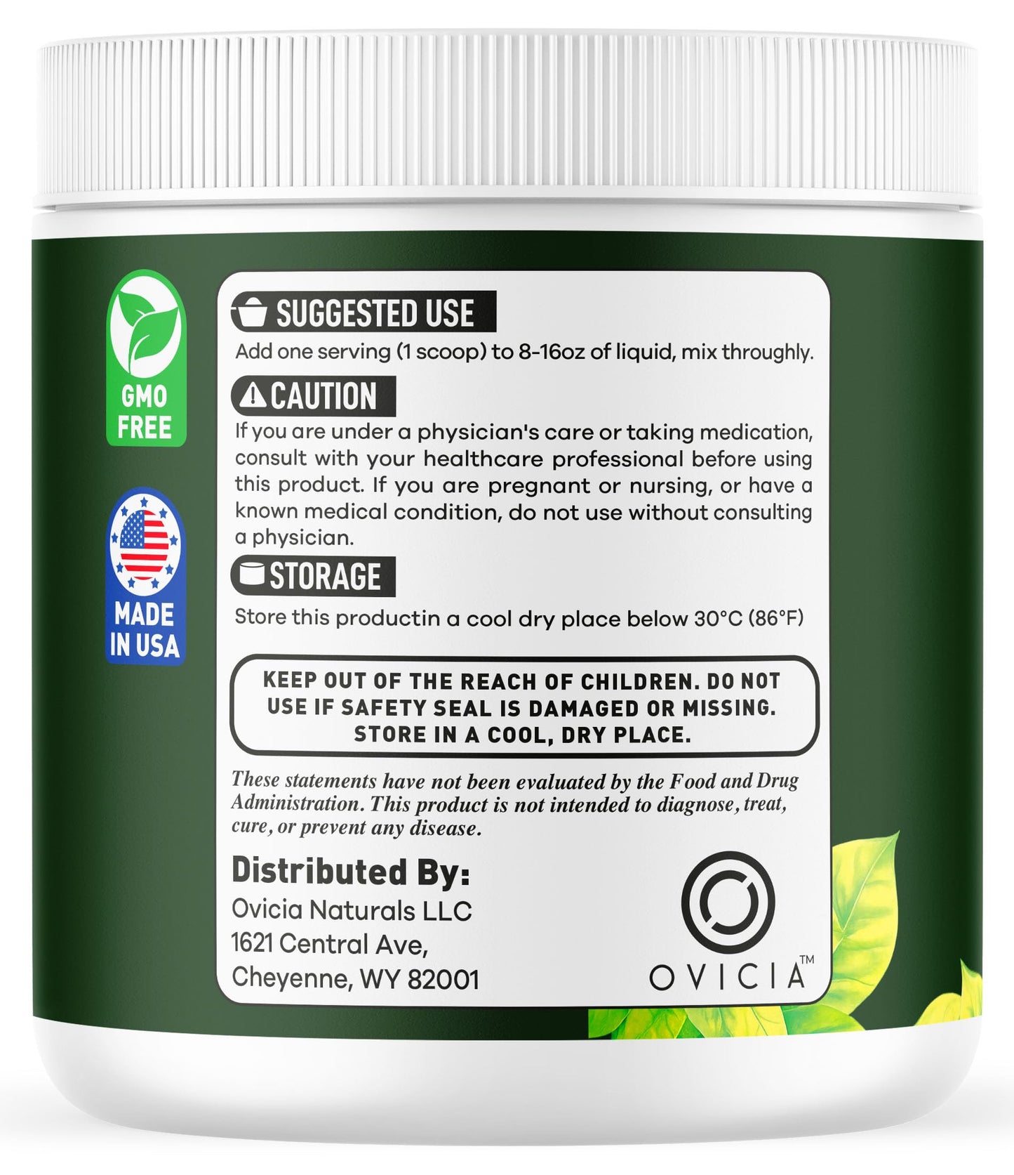 OVICIA Leaftide Powder 7.4 oz (2-Pack)