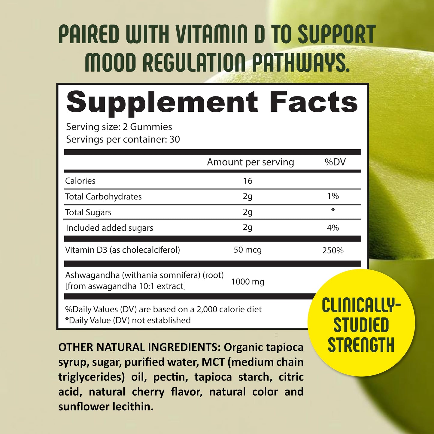 SE Nutrition Ashwagandha Gummies with Vitamin D, 60 Gummies