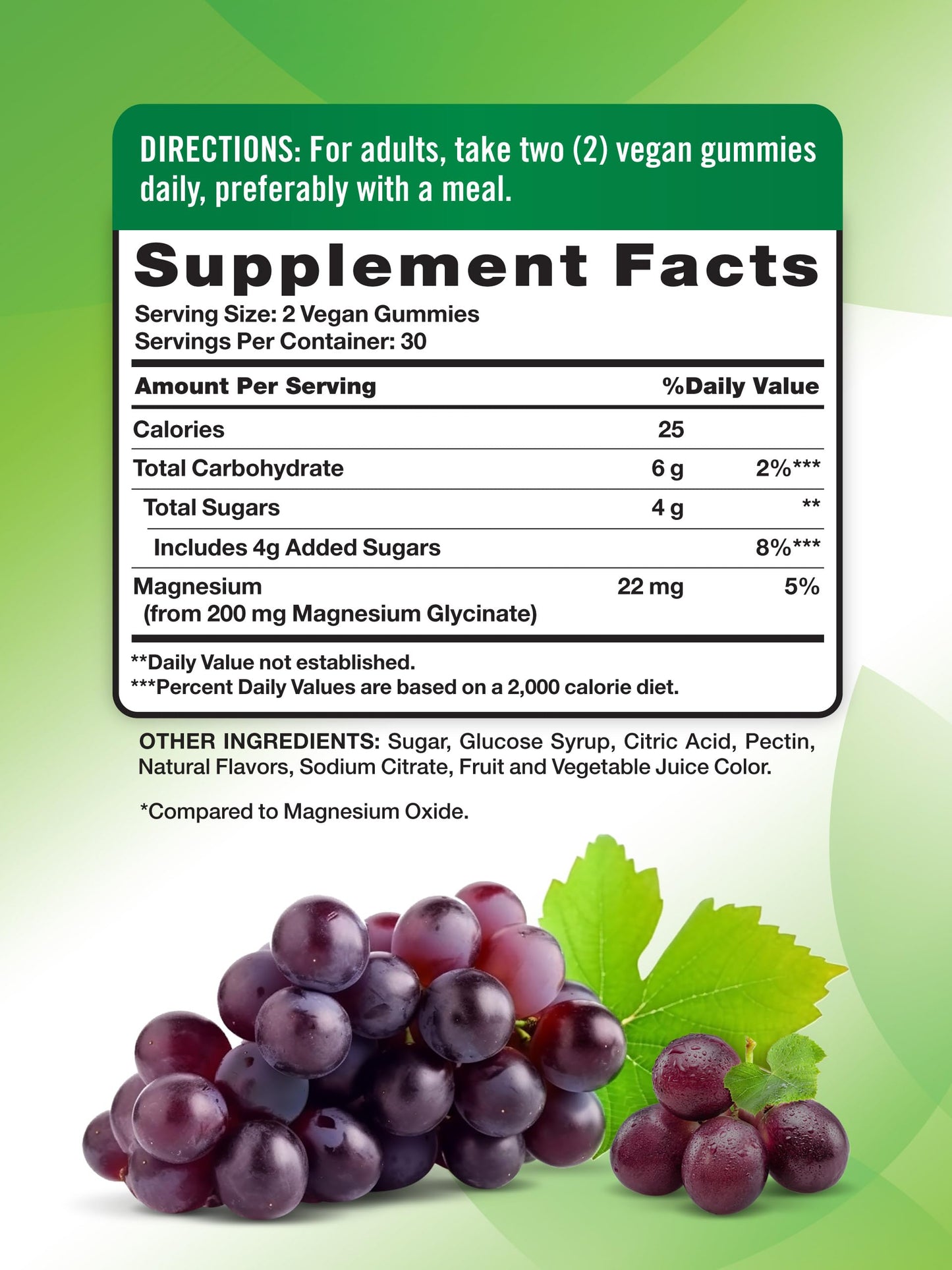 Nature's Truth Magnesium Glycinate Gummies 60 Count