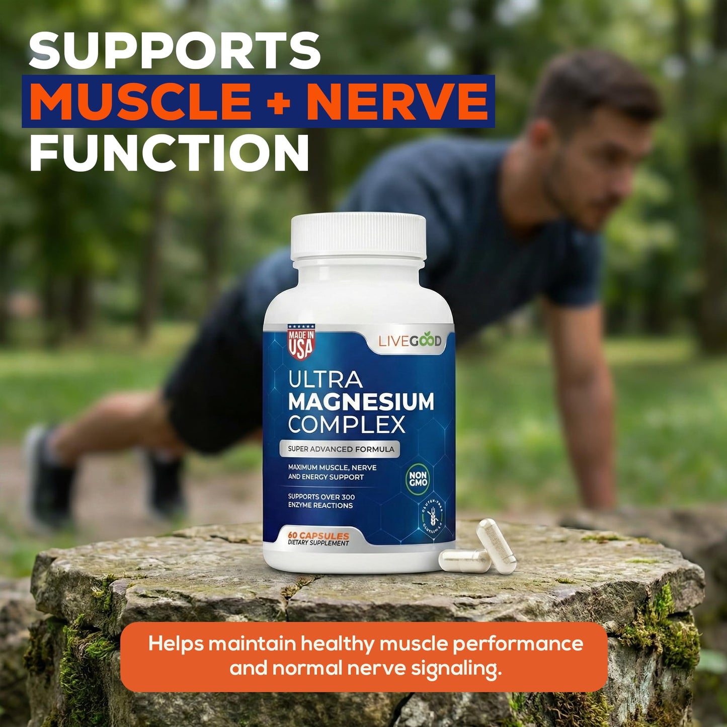 LIVEGOOD Ultra Magnesium Complex Capsule, 60 Count