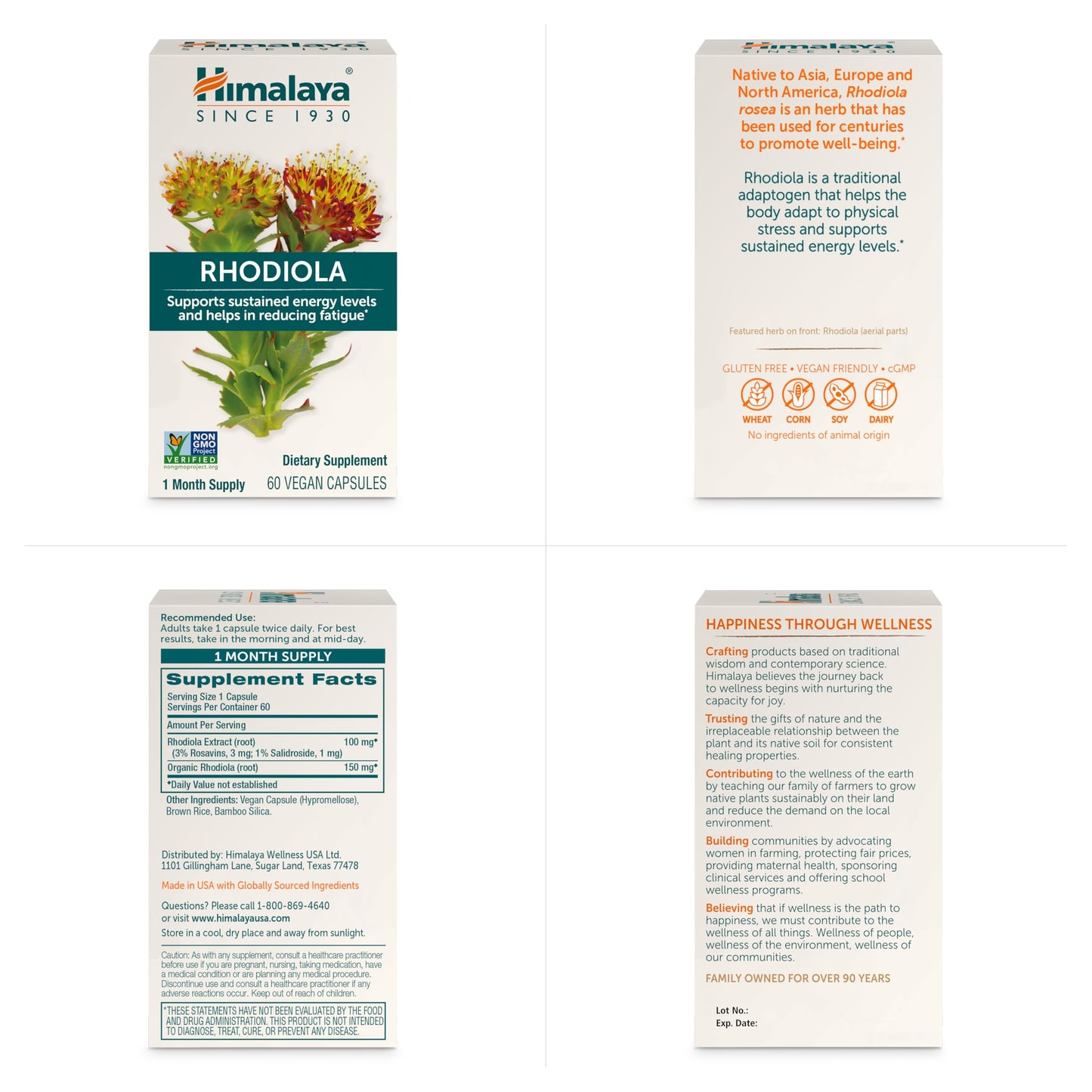 Himalaya Rhodiola Rosea Extract 250 mg 60 Capsules