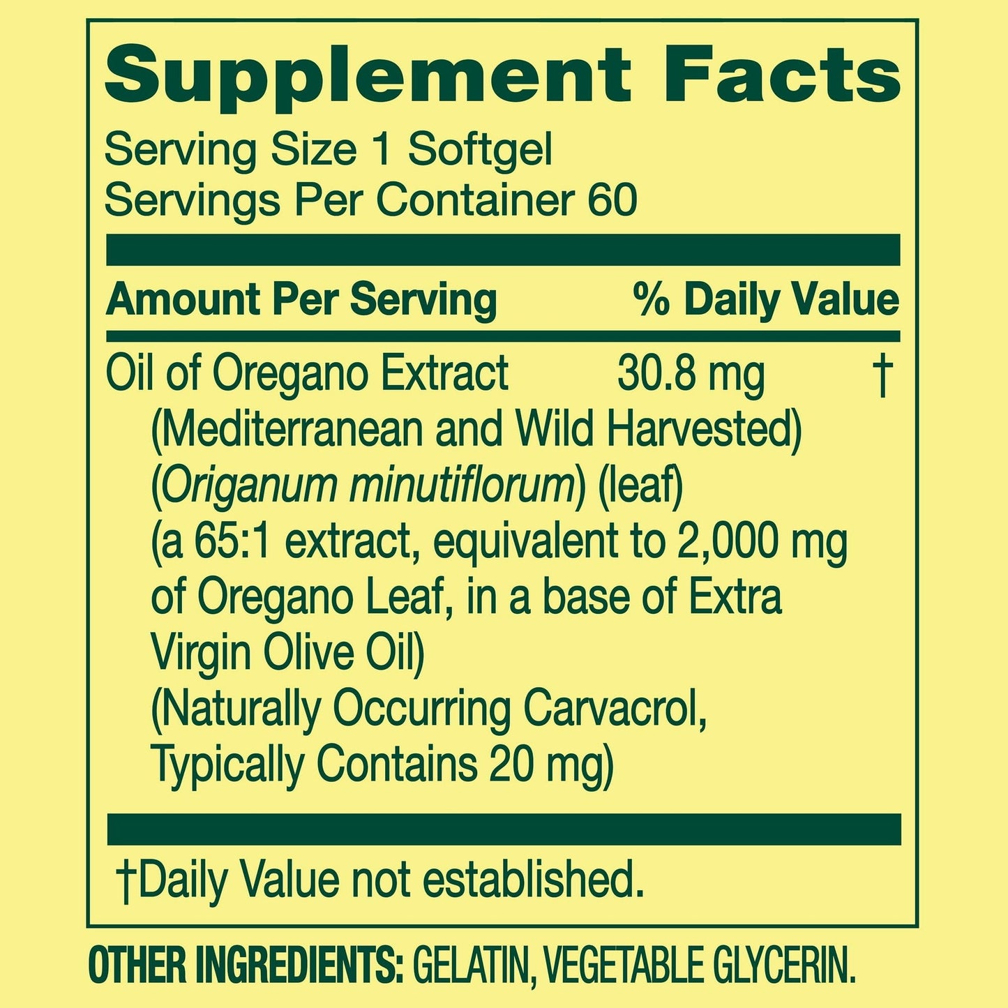 SJ essentials Oil of Oregano Softgels, 60 count