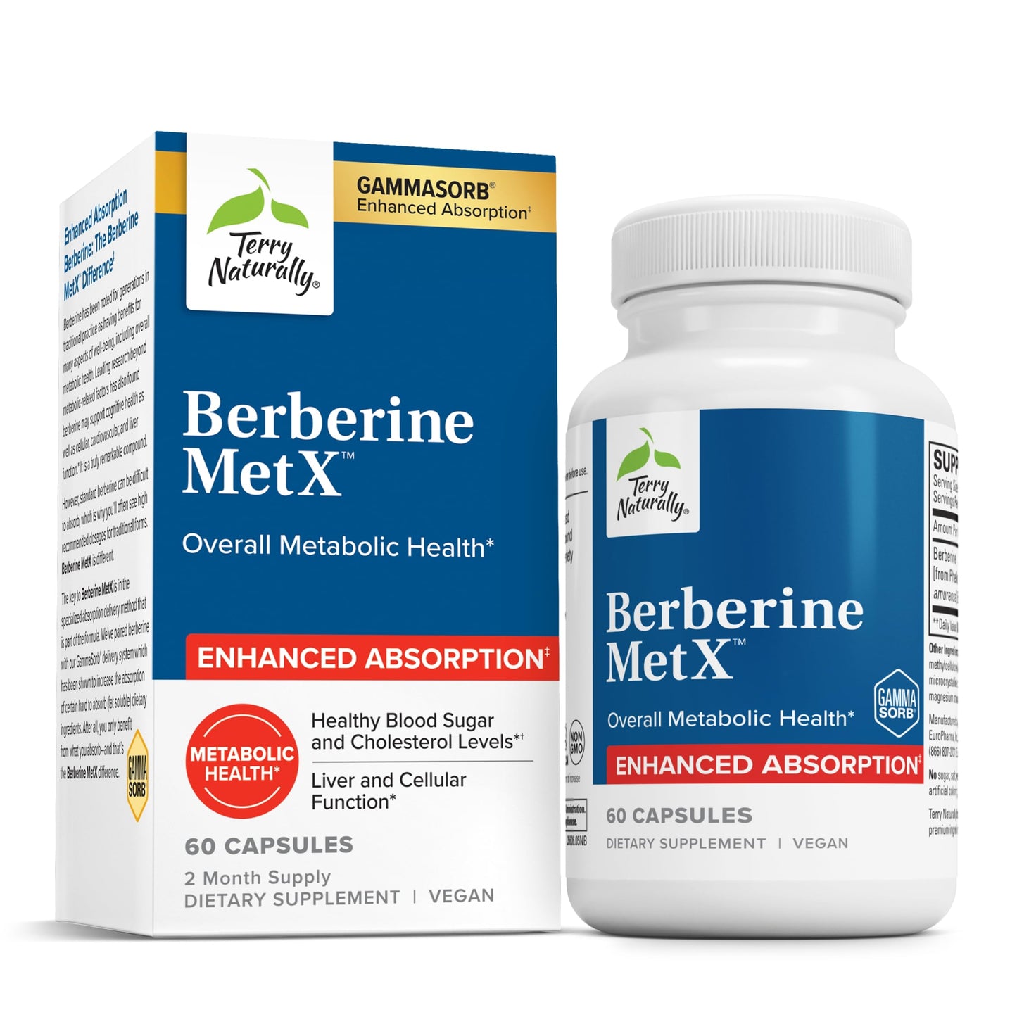 Terry Naturally Berberine MetX Ultra Absorption Capsules 60 Count
