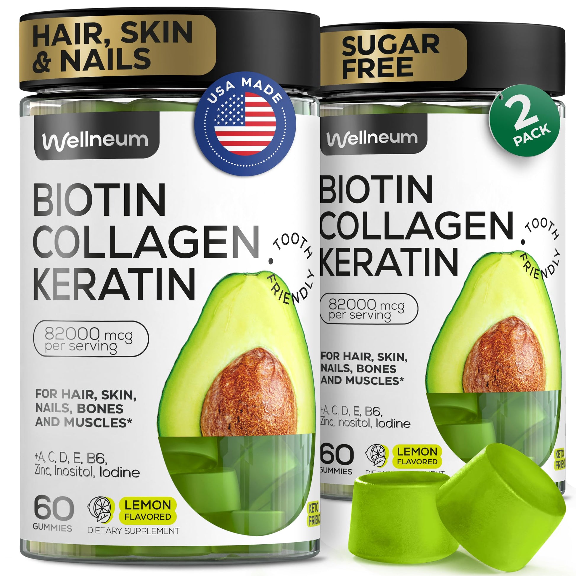 Wellneum Biotin for Hair Growth Gummies 120