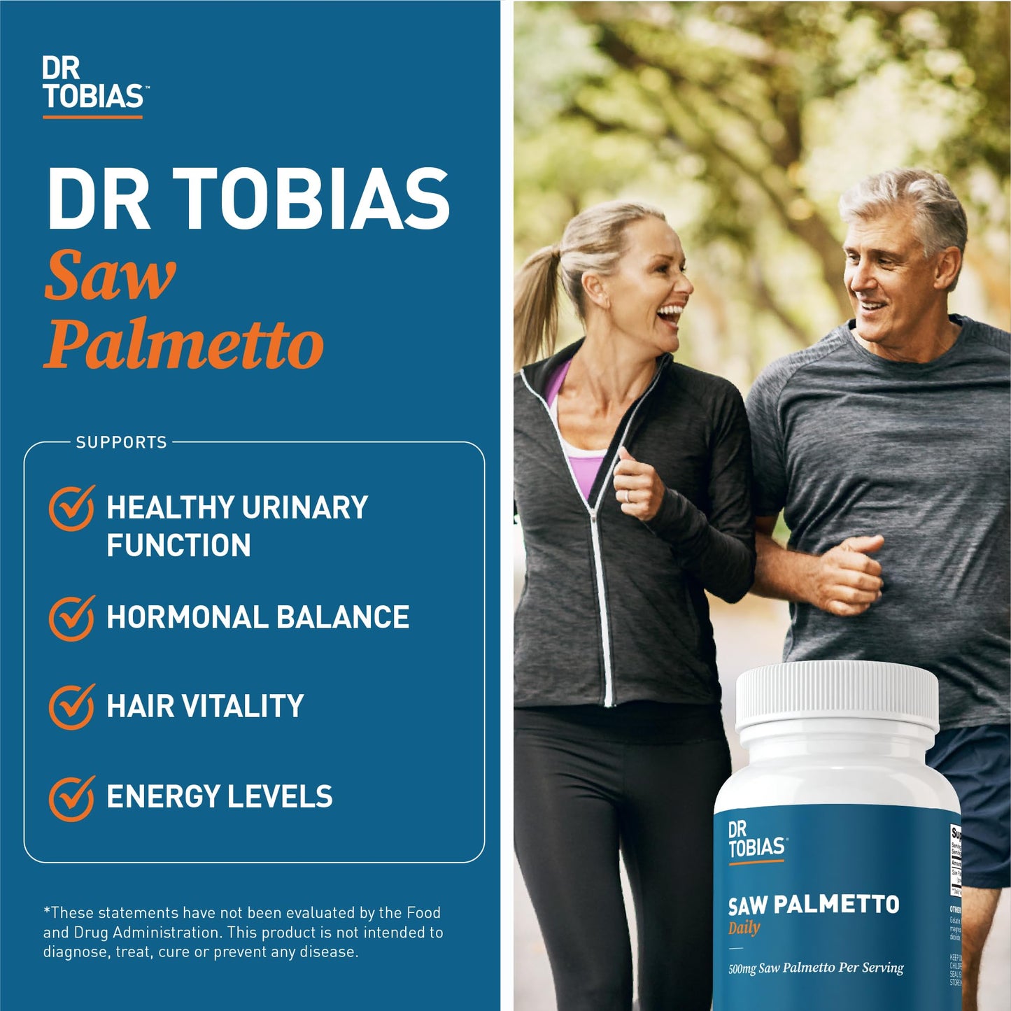 Dr. Tobias Saw Palmetto Supplement and Ashwagandha, 160 Capsules