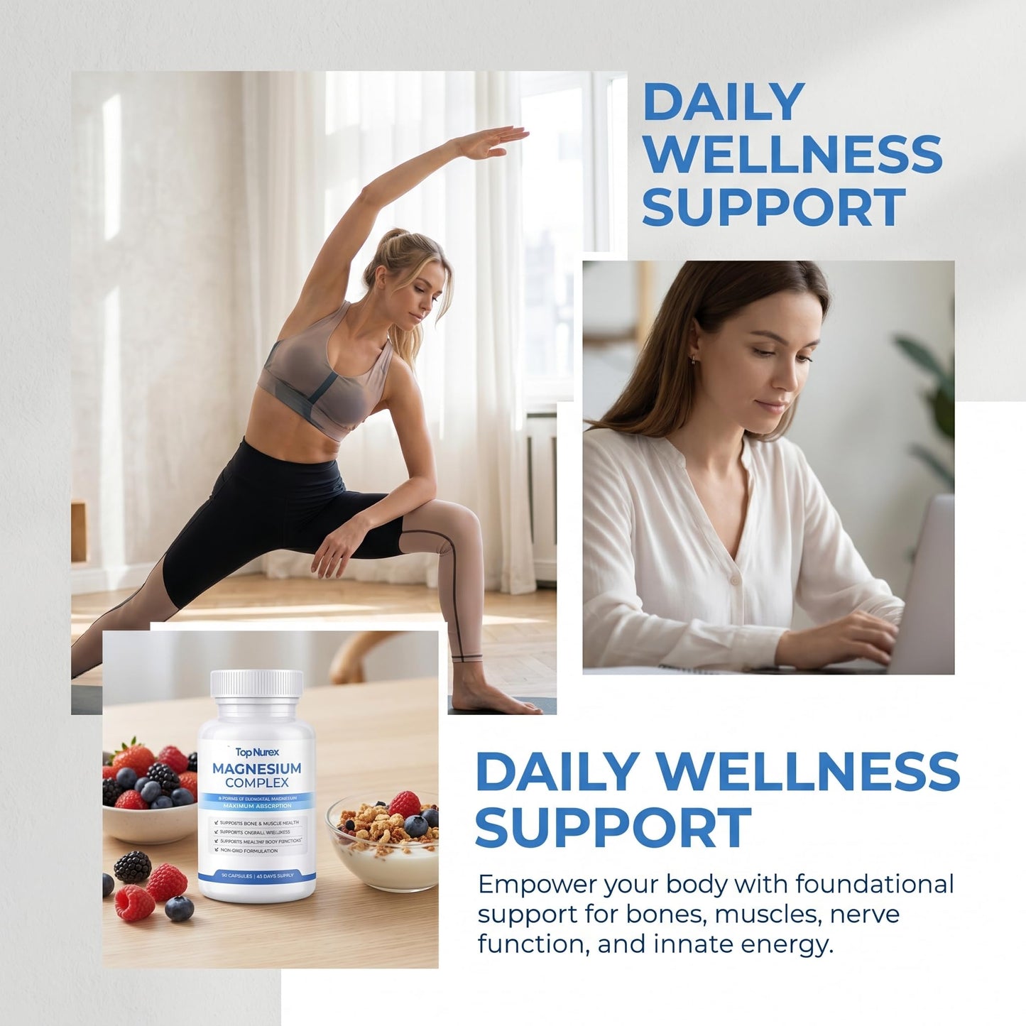 Wuliao Magnesium Complex for Women & Men Capsules 90 Count