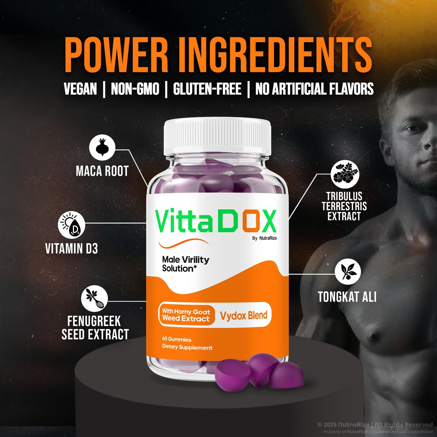 NutraRize VittaDox Gummies, 300 Gummies