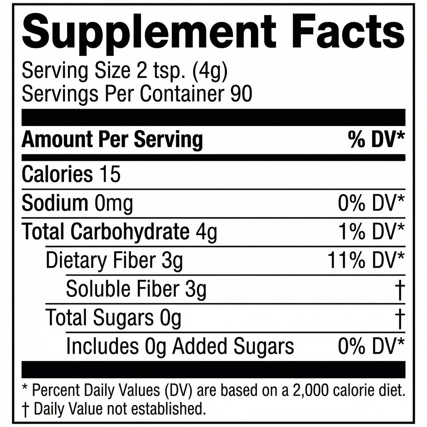 Generic Clear Soluble Fiber Powder, Prebiotic Formula, Unflavored, Sugar Free, Easy Mix Daily, 12.7 oz