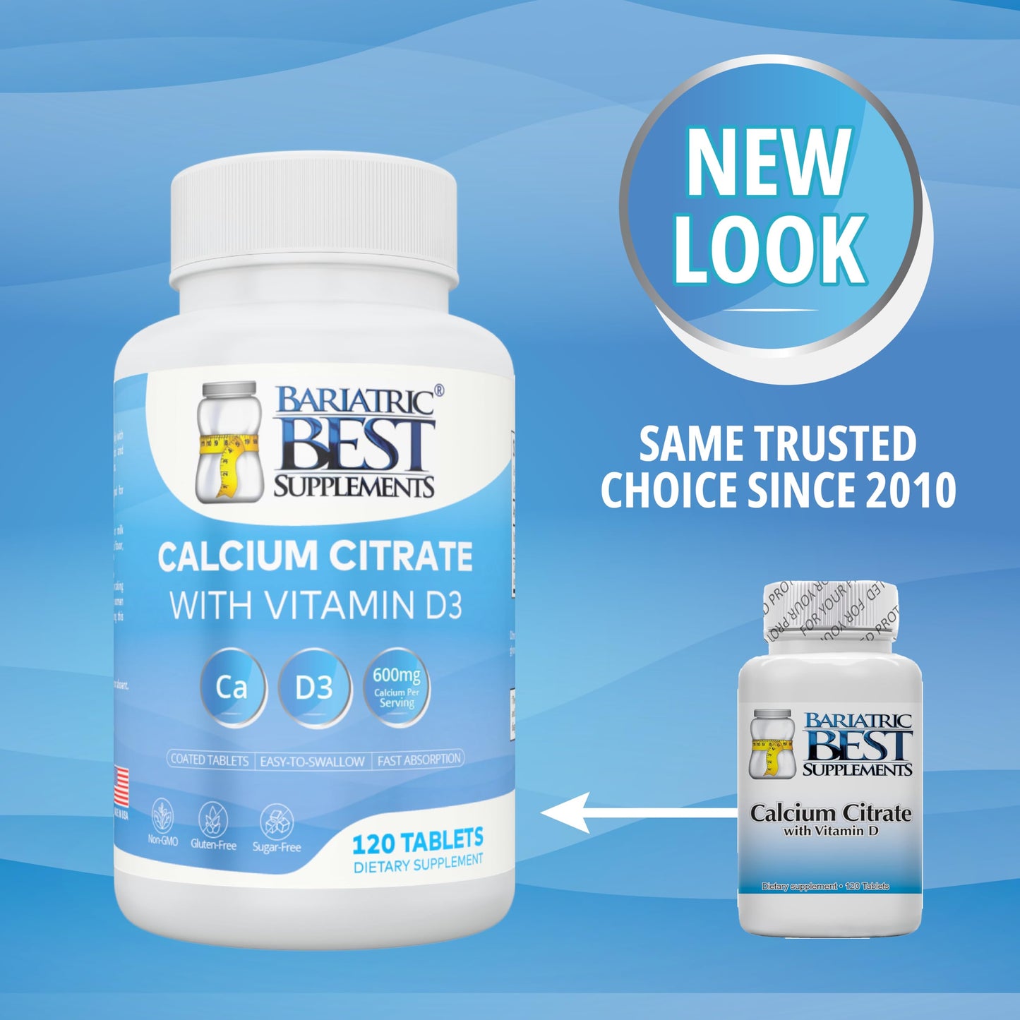 Bariatric Best Calcium Citrate with Vitamin D3 600mg Tablet, 120 Tablets