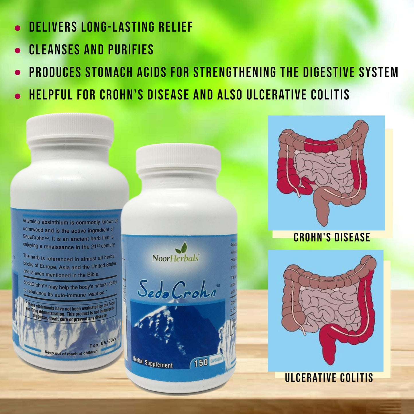 NoorHerbals SedaCrohn Capsules 150
