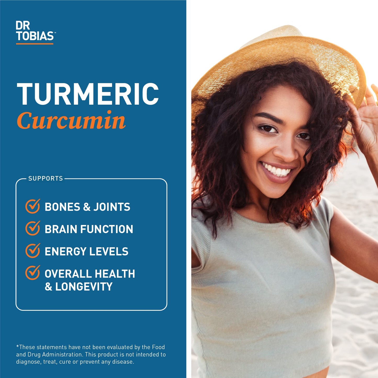 Dr. Tobias Turmeric Curcumin 1500mg with BioPerine Extra Strength Supplement with 95% Curcuminoids for Joint Support, Overall Vitality & Immune Health, 120 Capsules