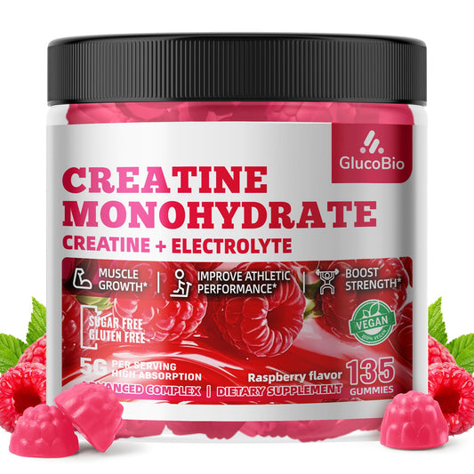 GlucoBio Creatine Monohydrate Gummies (5g) 135 Count