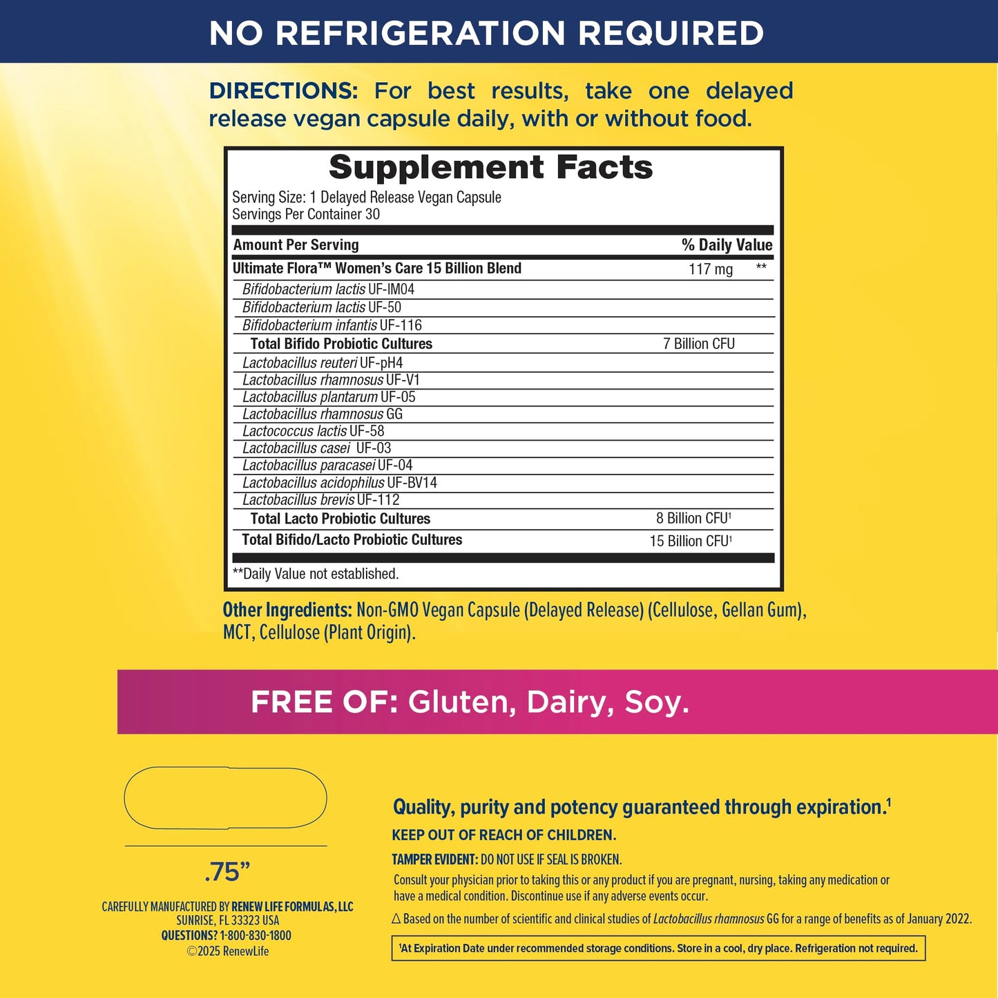 Renew Life Women's Probiotic Capsules, 30 Count