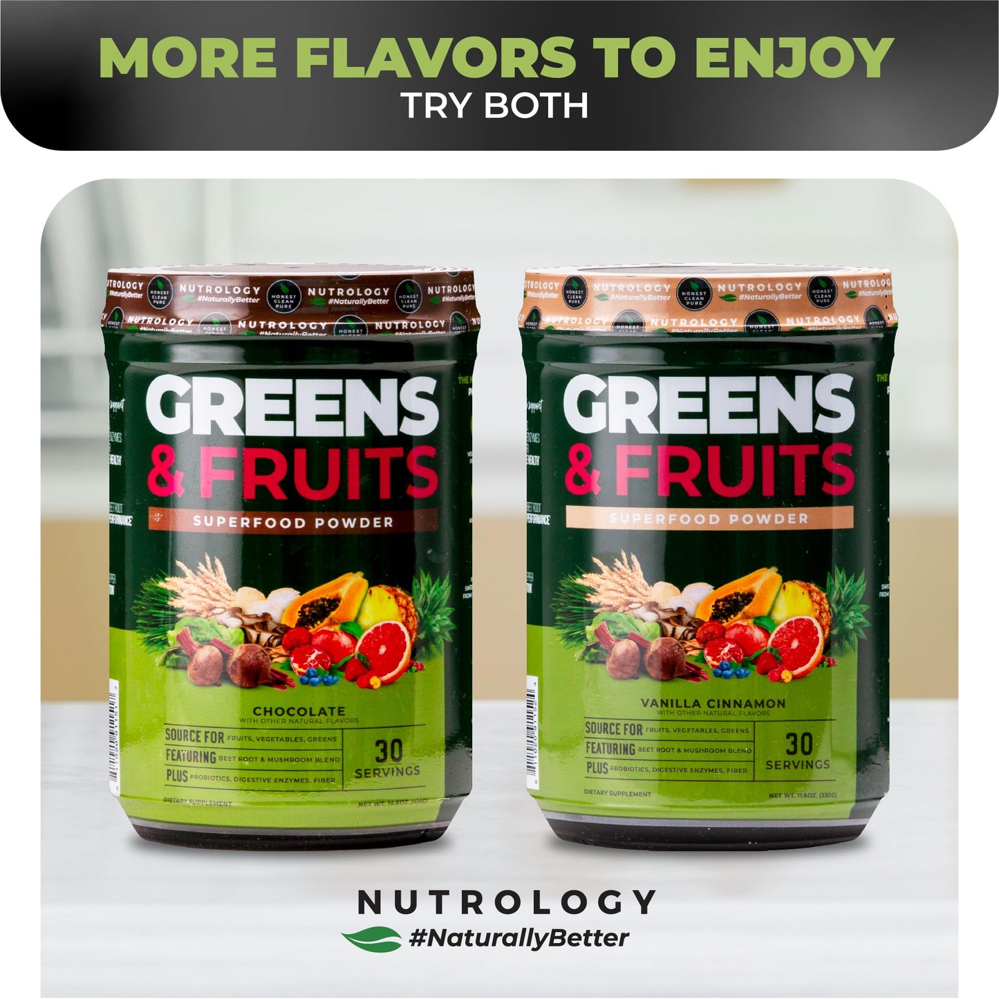 Nutrology Greens & Fruits Powder, 11.4 oz