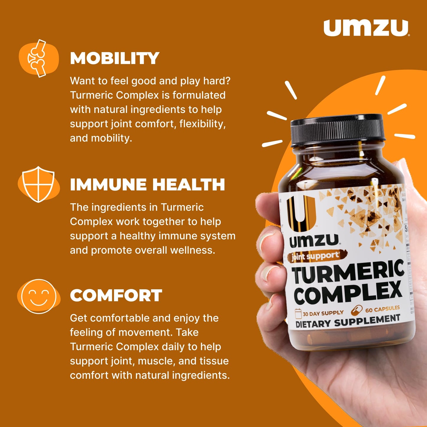 UMZU Turmeric Curcumin Supplement Capsule 1 Count