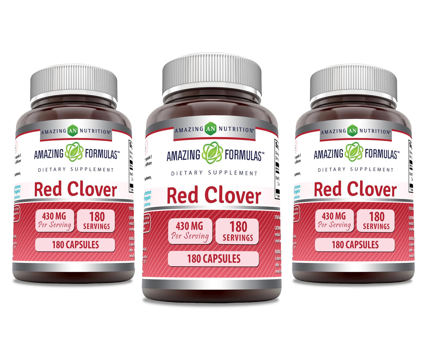 Amazing Nutrition Red Clover 430 mg Capsules Supplement, 540 Count