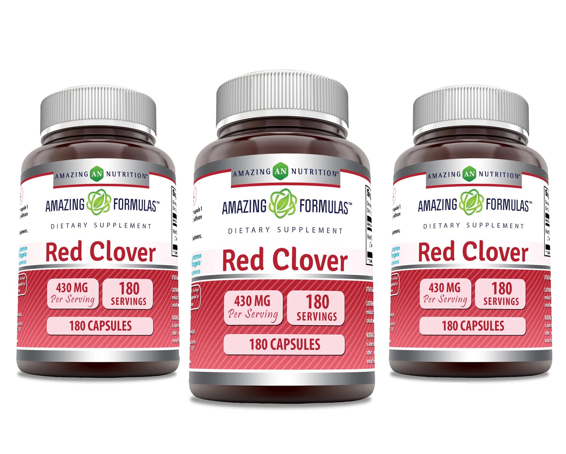 Amazing Nutrition Red Clover 430 mg Capsules Supplement, 540 Count