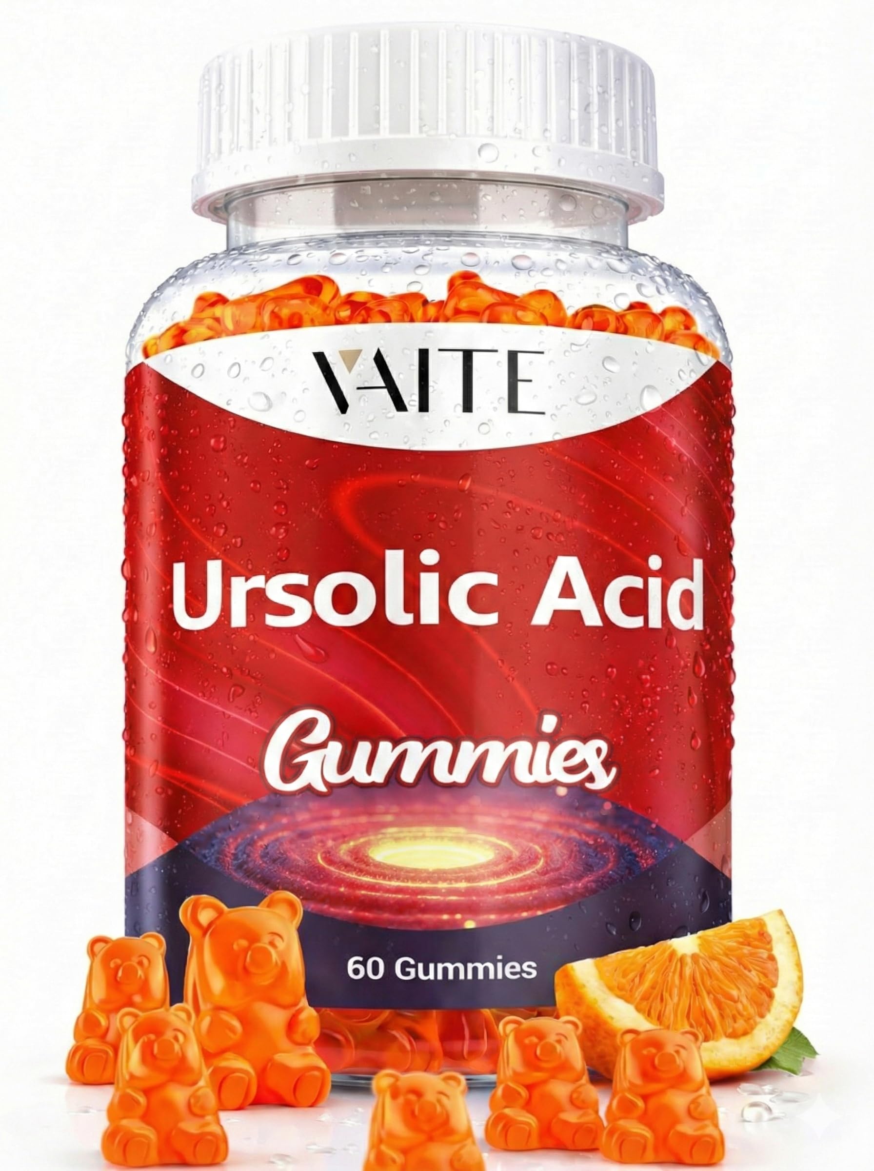 VAITE Ursolic Acid Supplement Gummies, 60 Count