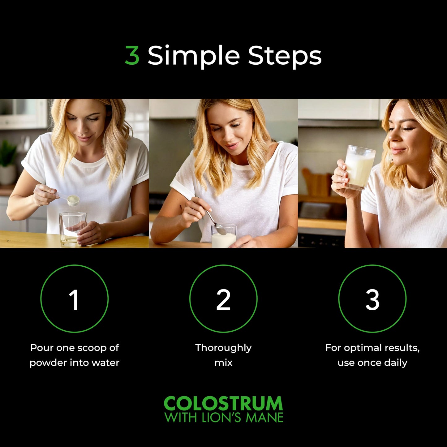 Market America Prime Bovine Colostrum with Lion's Mane Powder 2.9 oz