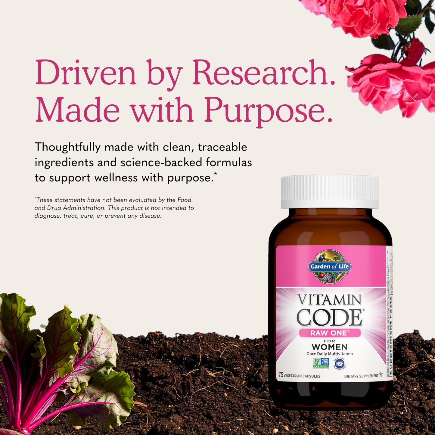 Garden of Life Vitamin Code Raw One for Women 75 Capsules