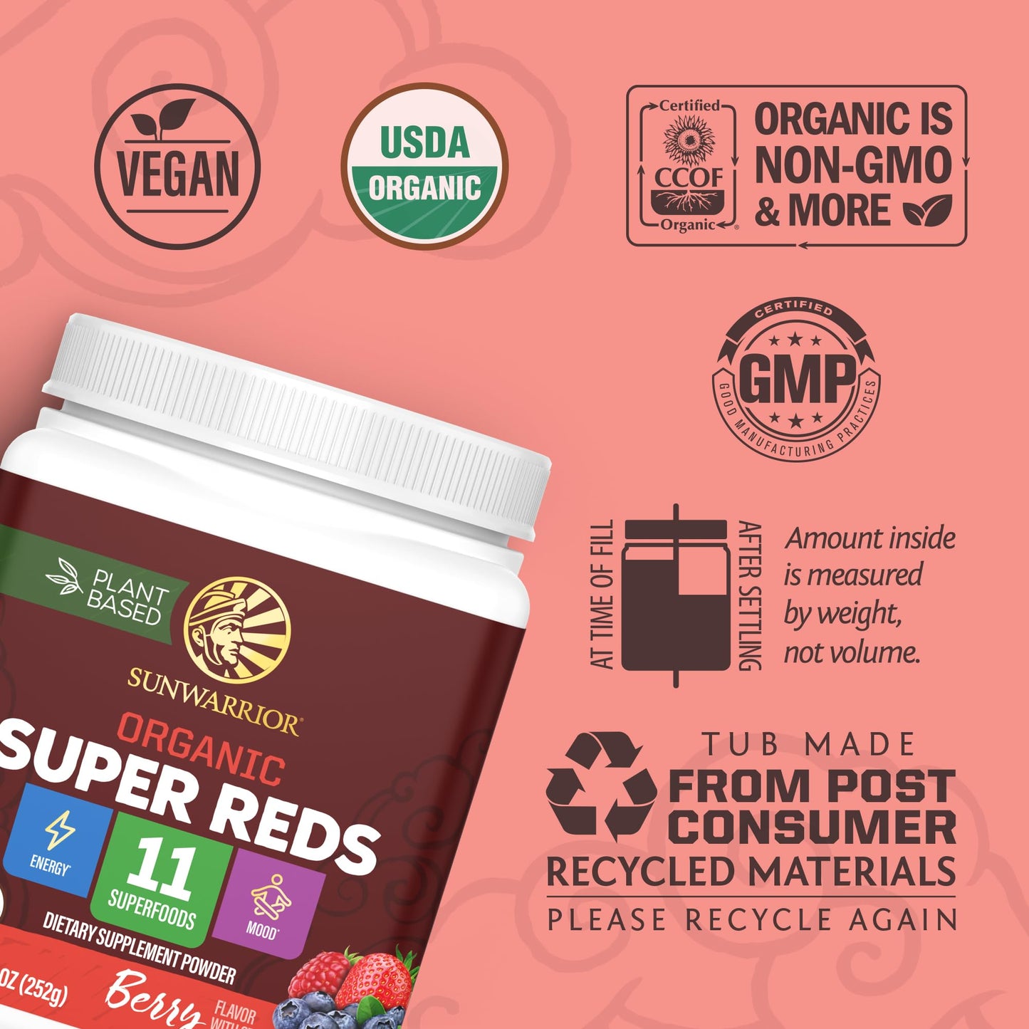 Sunwarrior Organic Super Reds Powder