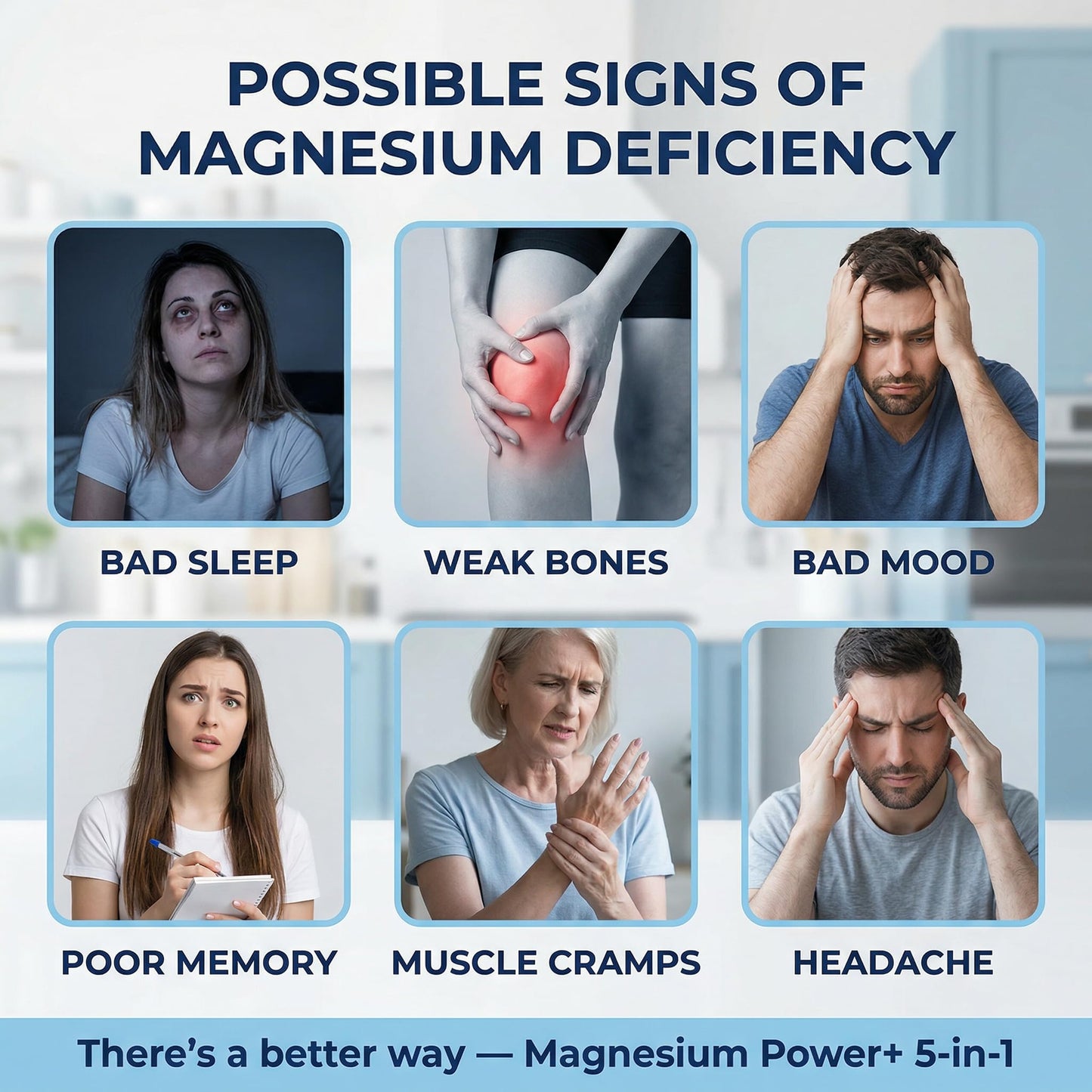 American Choice Magnesium Complex for Women & Men 5-in-1 200mg (Glycinate, L-Threonate, Citrate, Malate & Oxide) Capsules, 90