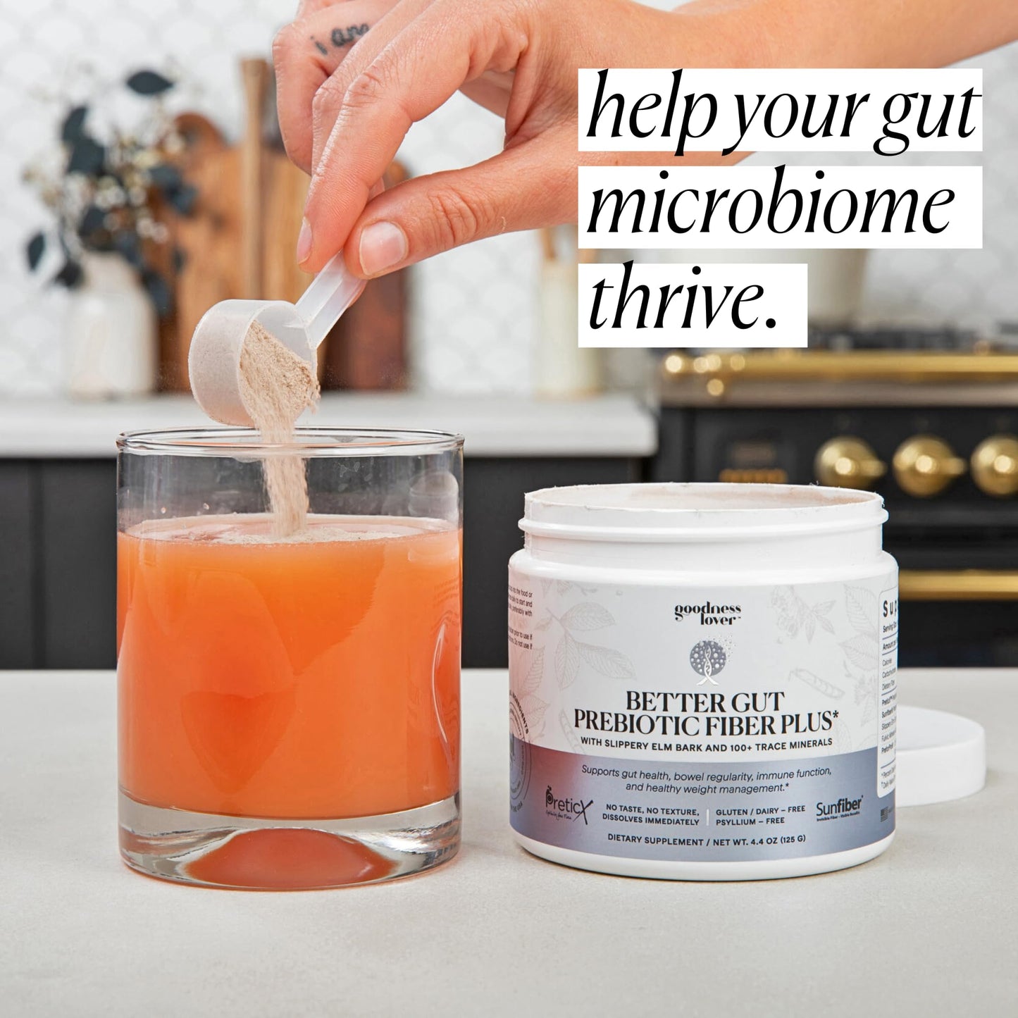Goodness Lover Better Gut Prebiotic Fiber Plus Powder, 4.4 Ounce