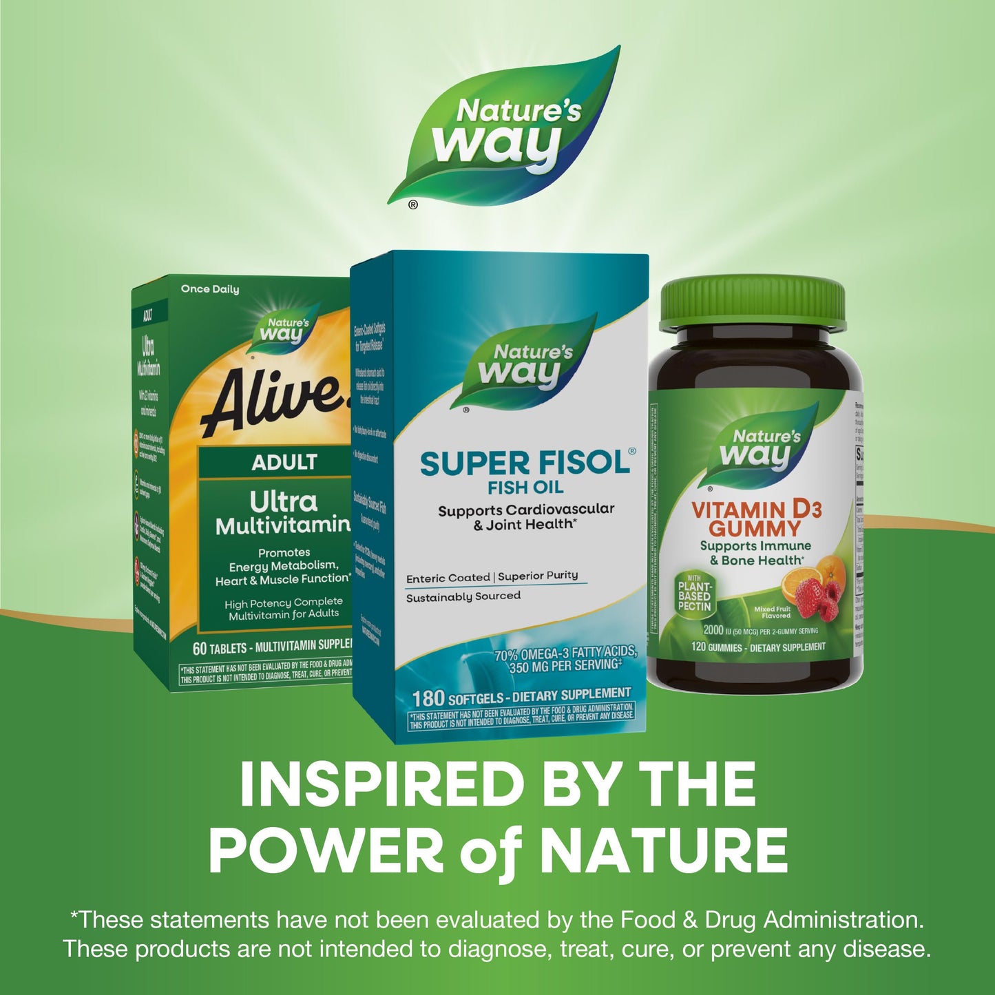 Nature's Way Super Fisol Fish Oil Omega-3 Supplements Softgels 180 Count