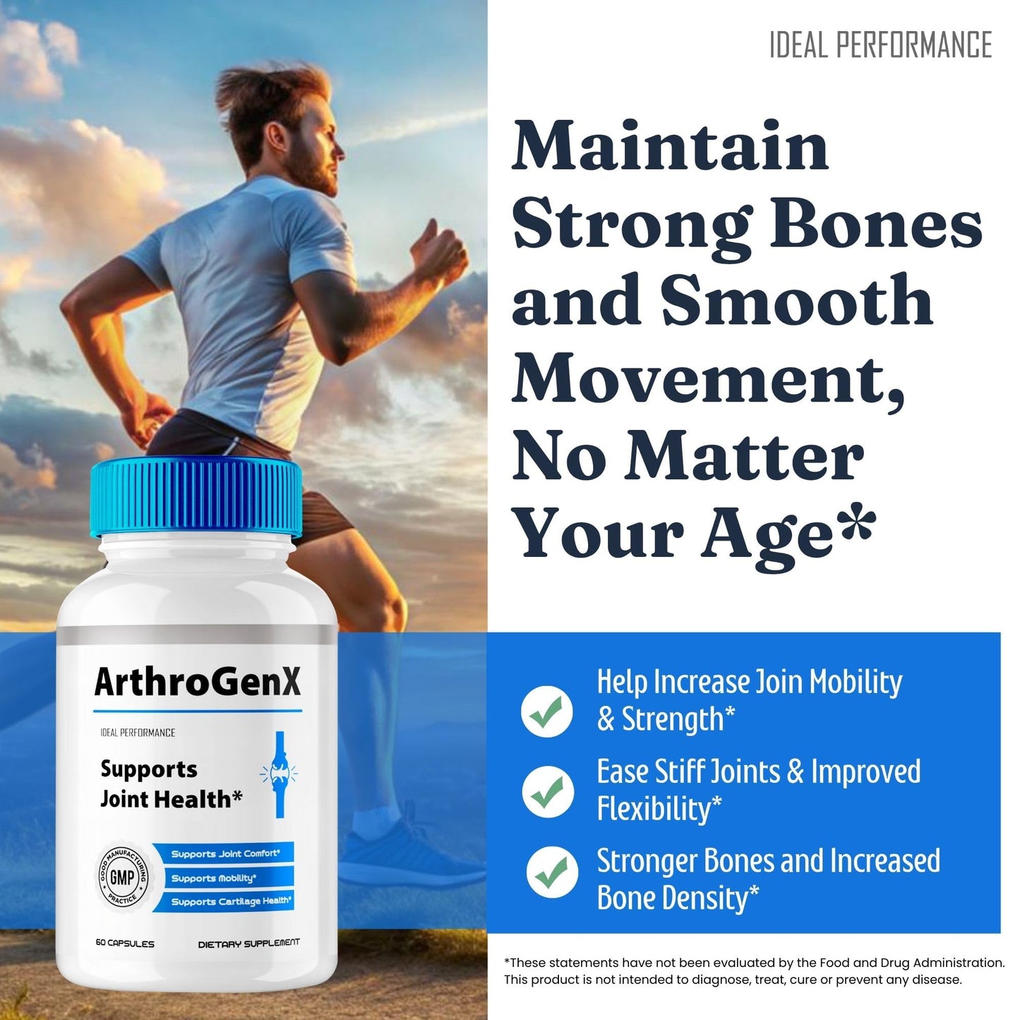 IDEAL PERFORMANCE ArthroGenX Joint Supplement Capsules 120 Capsules