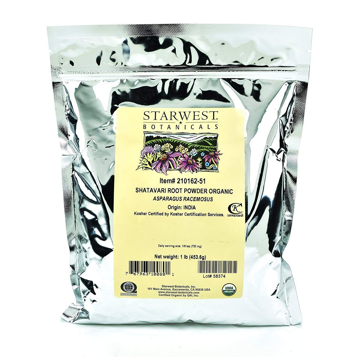 Starwest Botanicals Shatavari Root Powder 16 oz